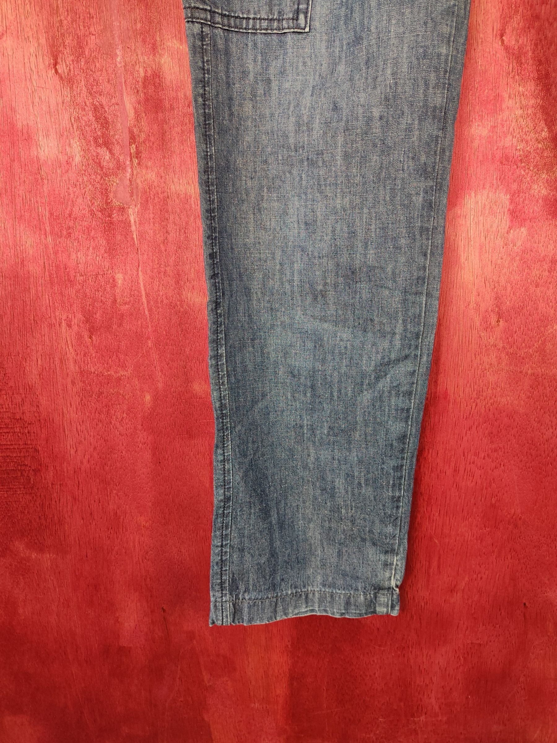 Japanese Brand Levi's Blue Soft Denim multipocket worker cargo Pants #S395 Size US 31 - 4 Thumbnail