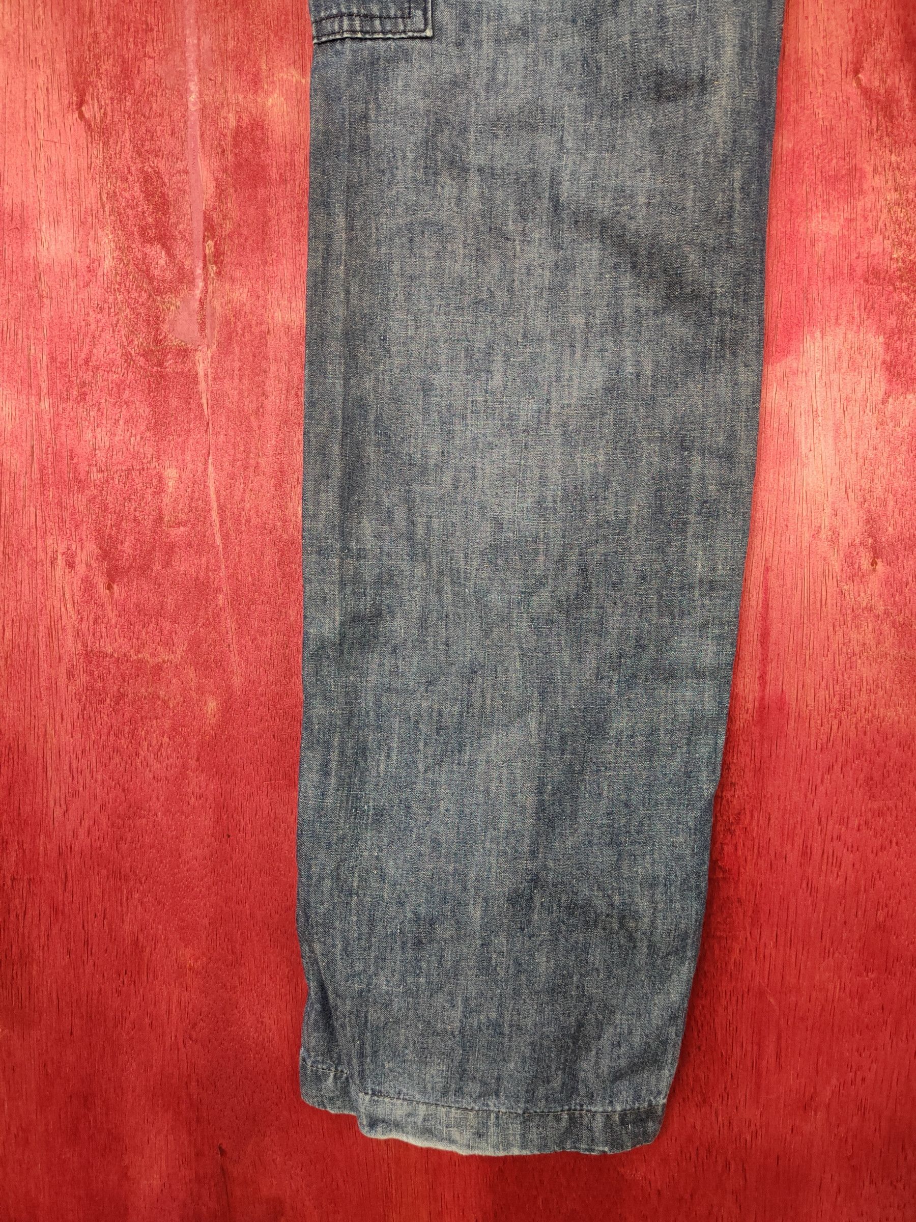 Japanese Brand Levi's Blue Soft Denim multipocket worker cargo Pants #S395 Size US 31 - 10 Thumbnail