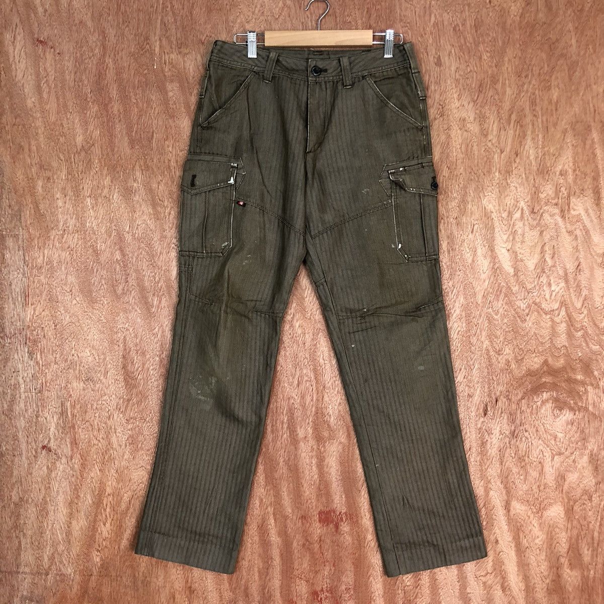 Japanese Brand × Vintage DLL Burtle Brown Multiopocket Tactical Cargo Pants #c620 Size US 27 - 1 Thumbnail