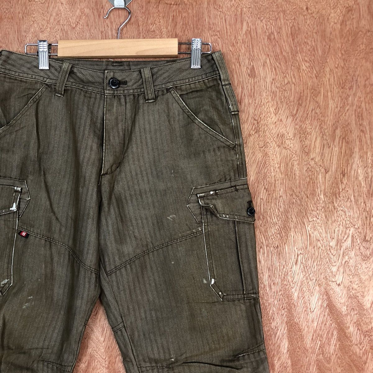 Japanese Brand × Vintage DLL Burtle Brown Multiopocket Tactical Cargo Pants #c620 Size US 27 - 4 Thumbnail