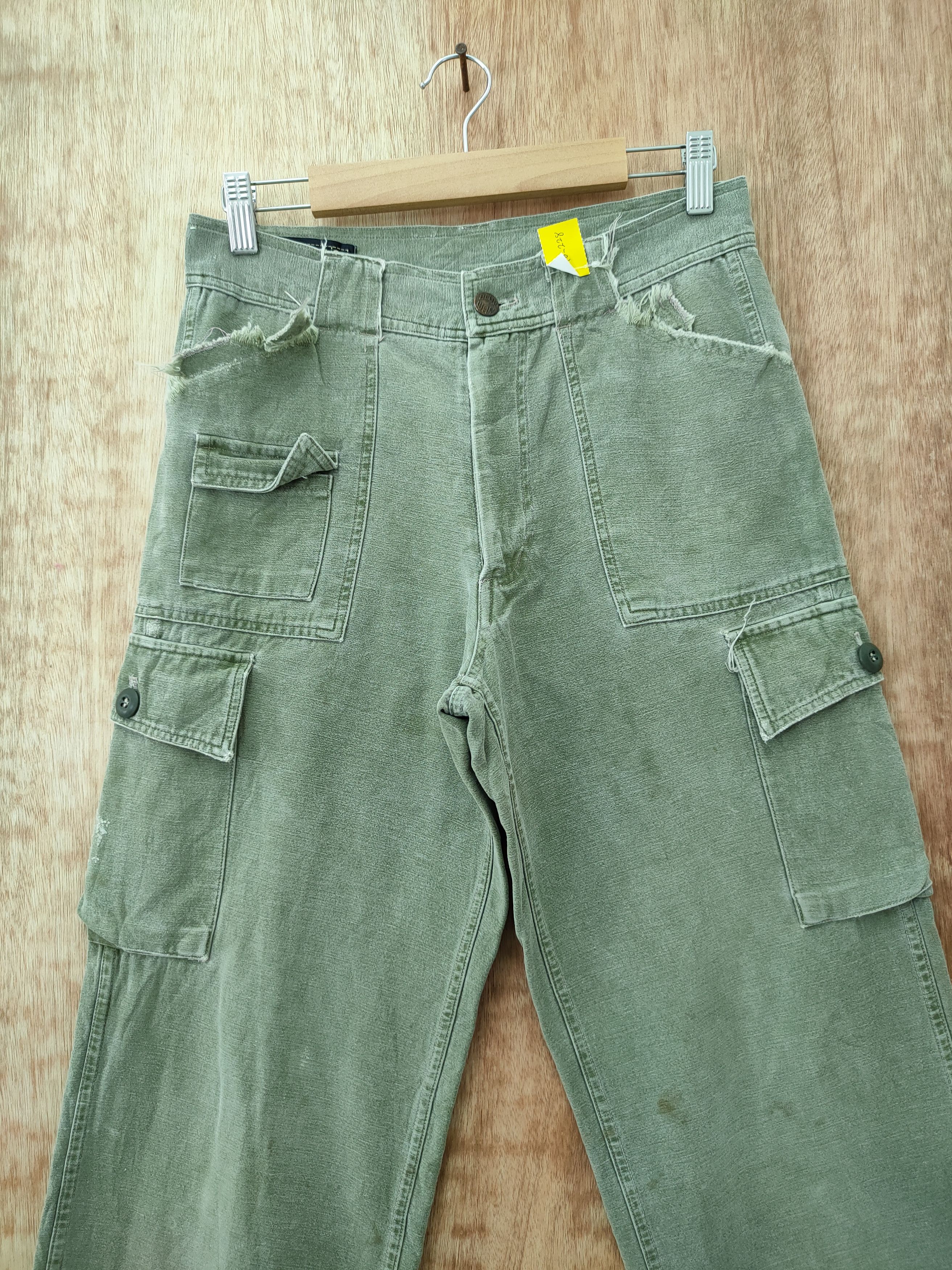 Japanese Brand DLL Blue Way vintage faded distressed cargo pants #46-228 Size US 27 - 4 Thumbnail