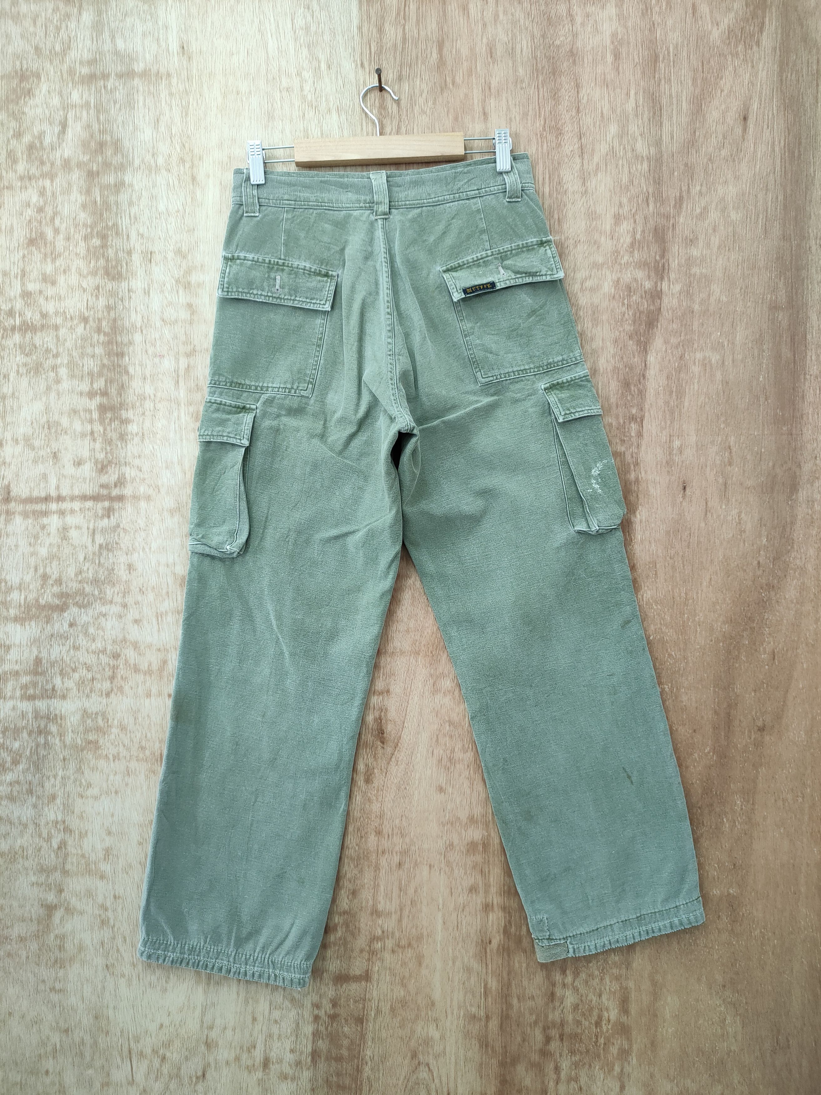 Japanese Brand DLL Blue Way vintage faded distressed cargo pants #46-228 Size US 27 - 8 Thumbnail