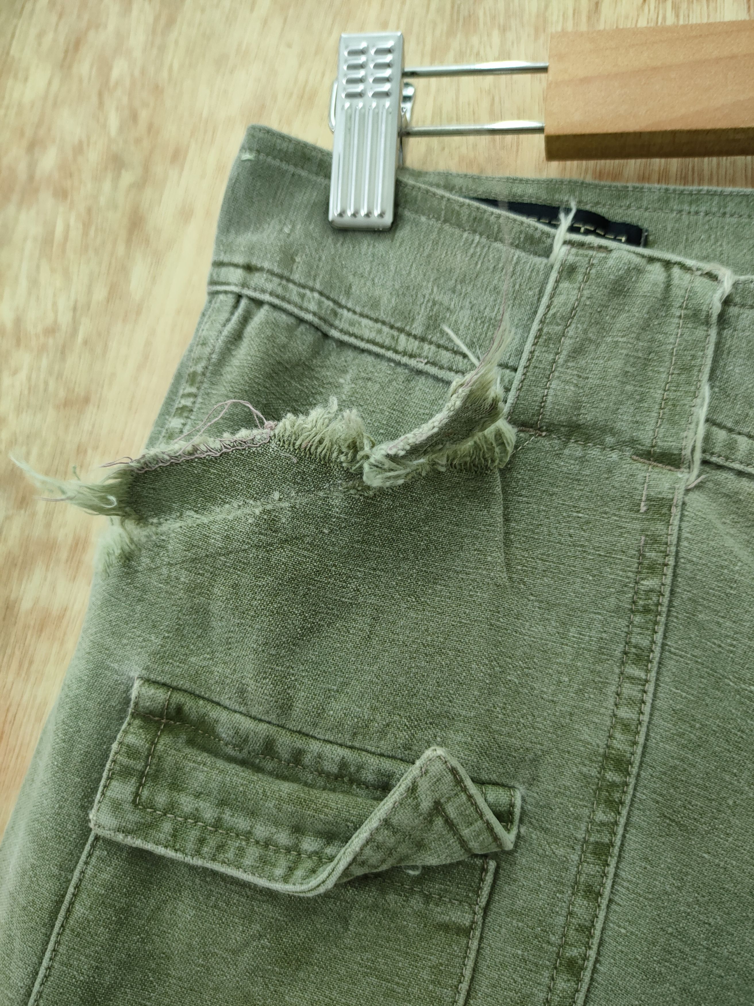 Japanese Brand DLL Blue Way vintage faded distressed cargo pants #46-228 Size US 27 - 7 Thumbnail