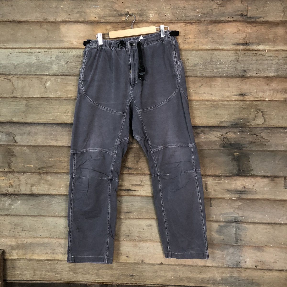 image of Aigle Vintage Ripped Grey Utility Cargo Pants 7106, Men's (Size 26)