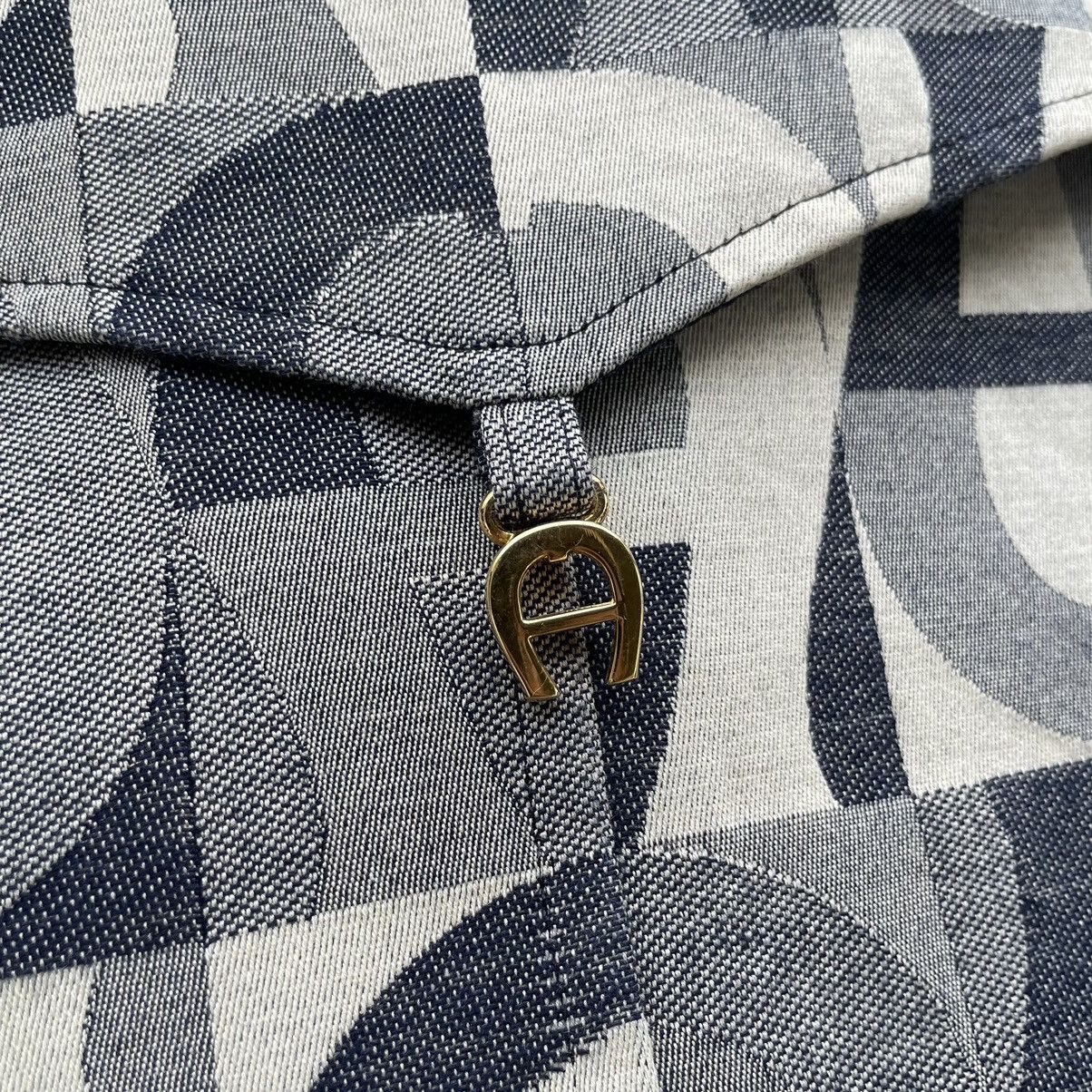 Aigner × Designer 💥 AIGNER ITALY LUXURY MONOGRAM ZIPPER BELTED JACKET Size M / US 6-8 / IT 42-44 - 11 Thumbnail