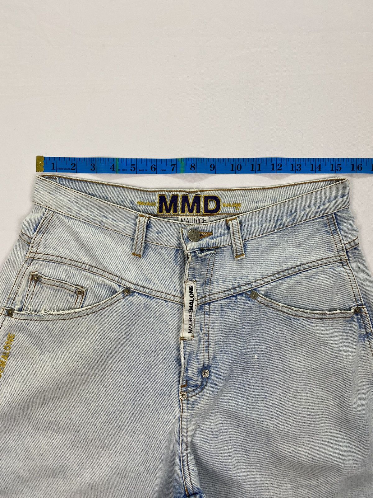 Vintage Maurice Malone Dirty Distressed Jeans Size US 31 - 5 Thumbnail