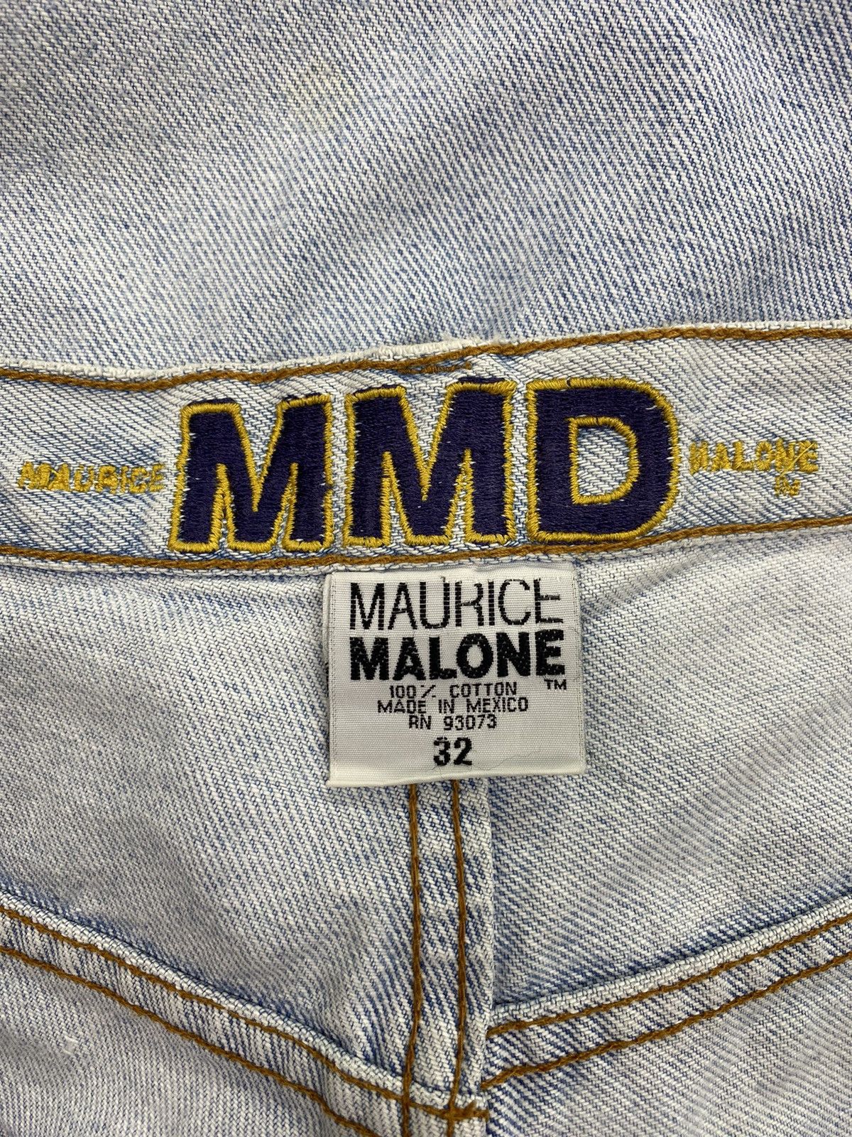 Vintage Maurice Malone Dirty Distressed Jeans Size US 31 - 15 Thumbnail