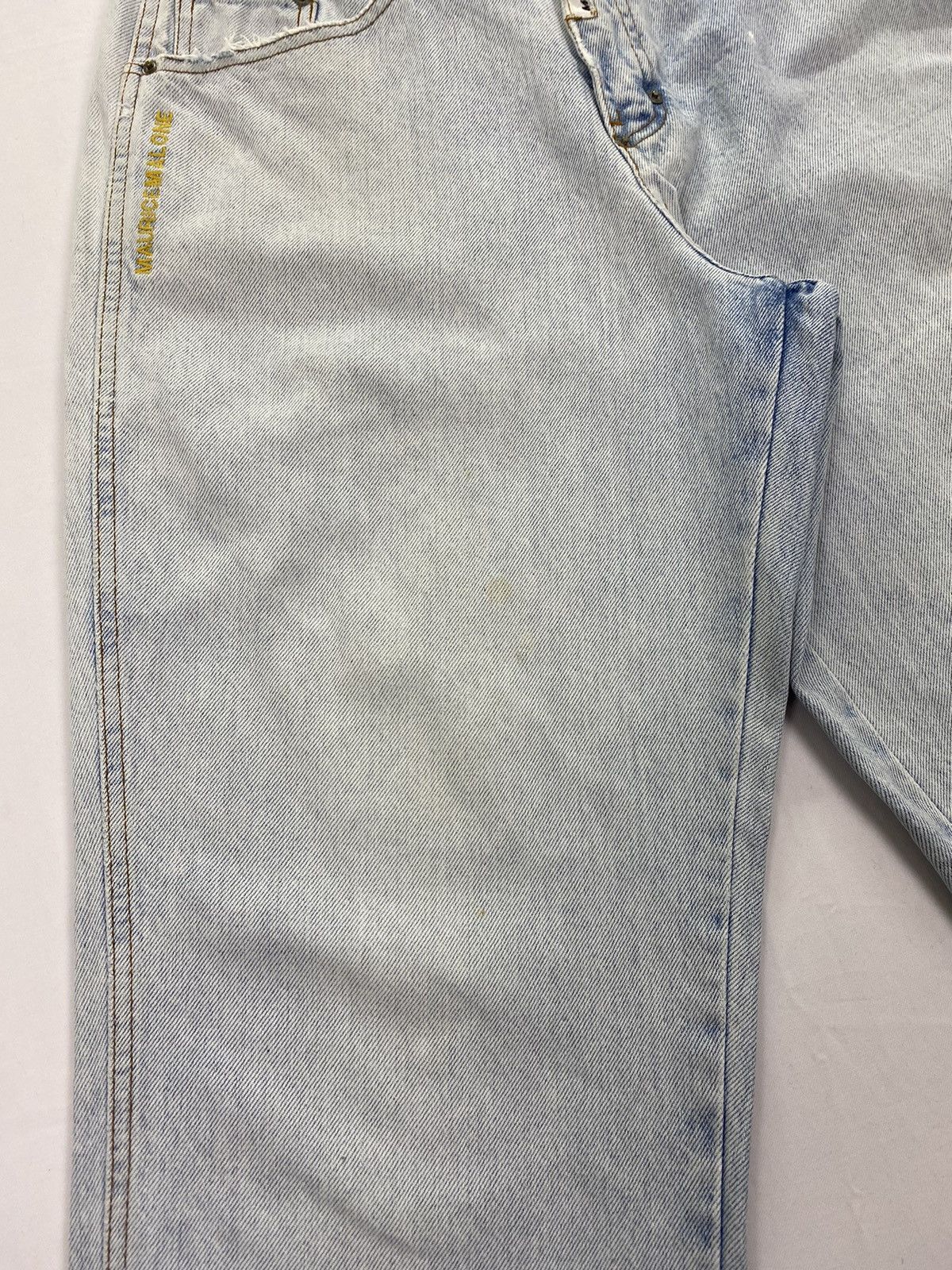 Vintage Maurice Malone Dirty Distressed Jeans Size US 31 - 23 Thumbnail