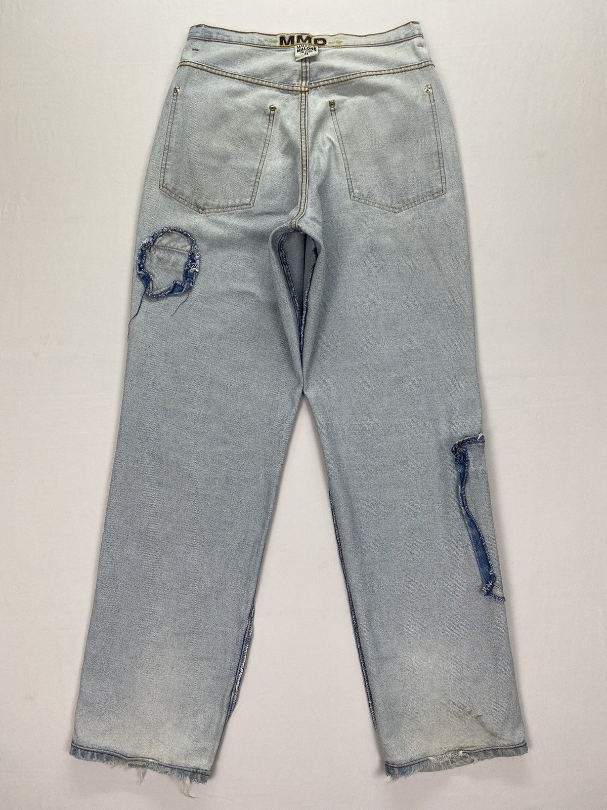 Vintage Maurice Malone Dirty Distressed Jeans Size US 31 - 10 Thumbnail