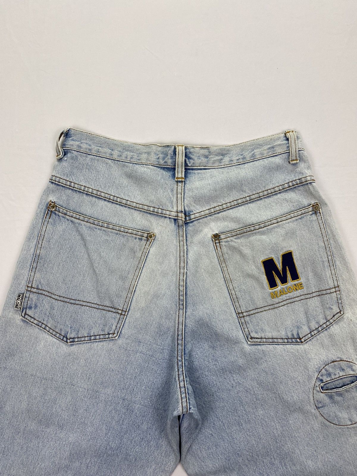 Vintage Maurice Malone Dirty Distressed Jeans Size US 31 - 6 Thumbnail