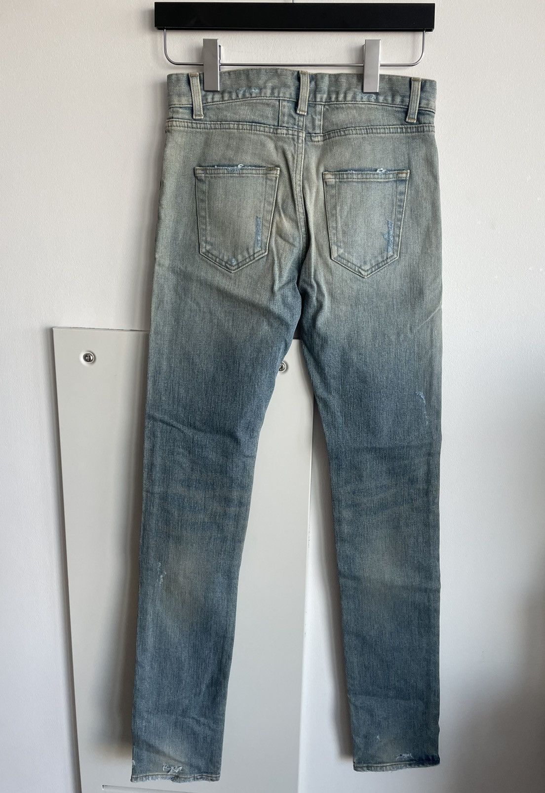Saint Laurent Paris Sold Extremely Rare Brand NEW Runway Hedi Trash Crash Denim Size US 27 - 20 Thumbnail