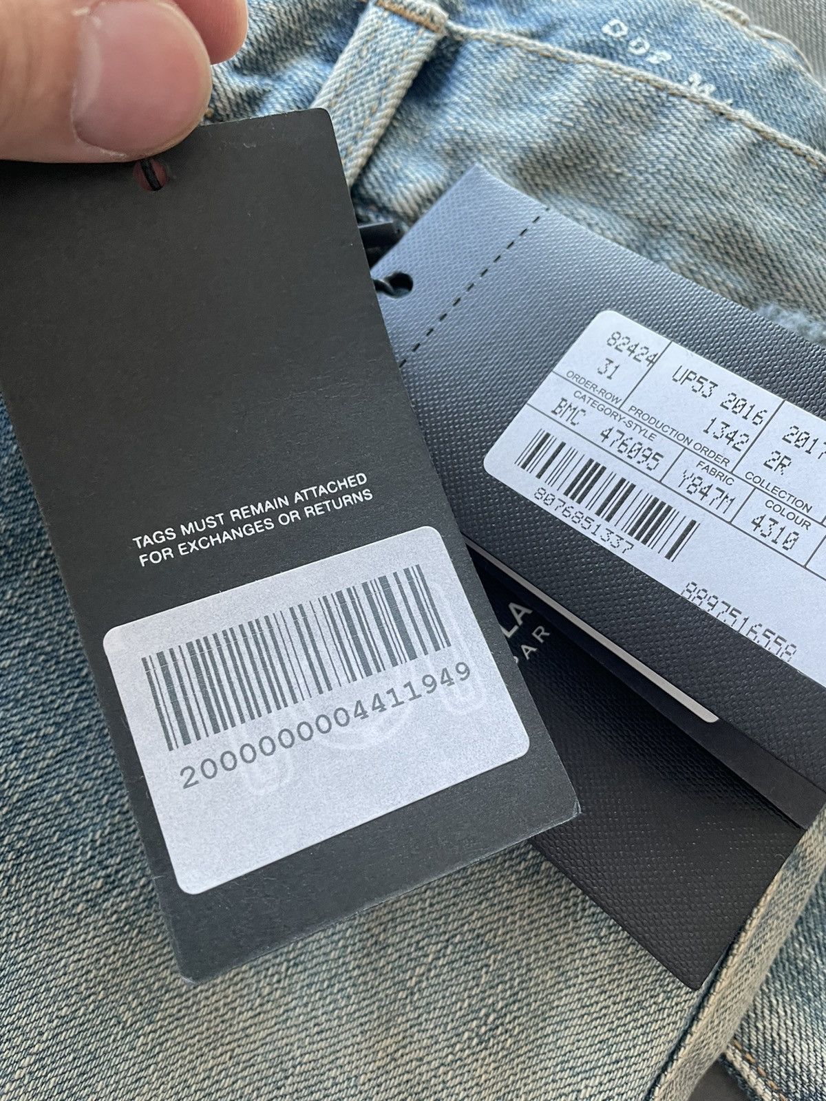 Saint Laurent Paris Sold Extremely Rare Brand NEW Runway Hedi Trash Crash Denim Size US 27 - 9 Thumbnail