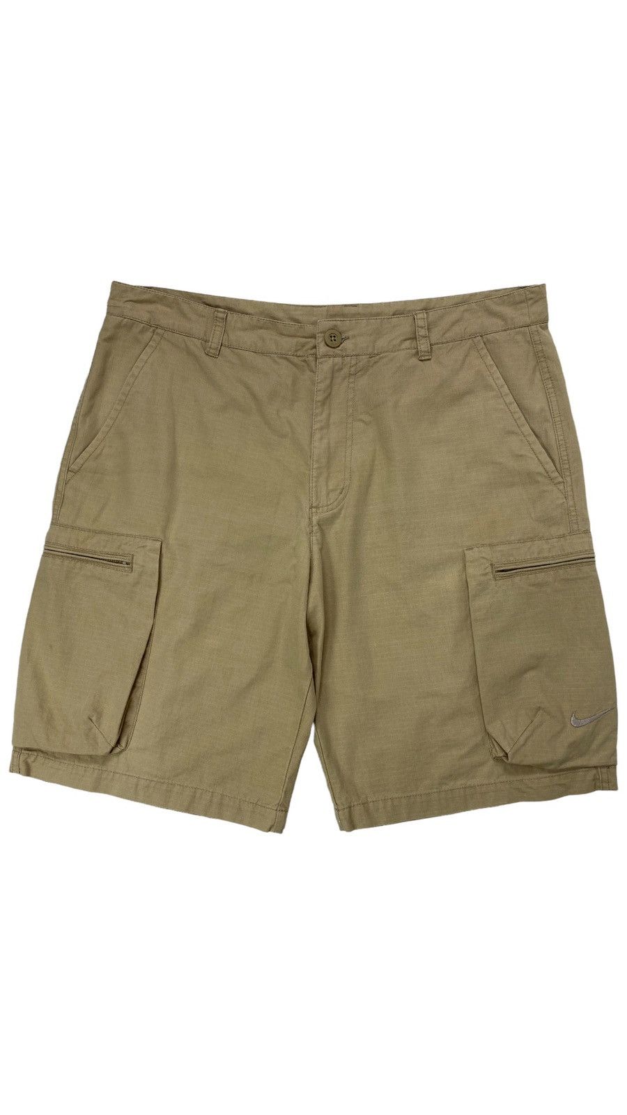 Nike 🔥LASTDROP🔥 Cargo Swoosh Ripstop Multipockets Beige Shorts Size US 36 / EU 52 - 1 Thumbnail