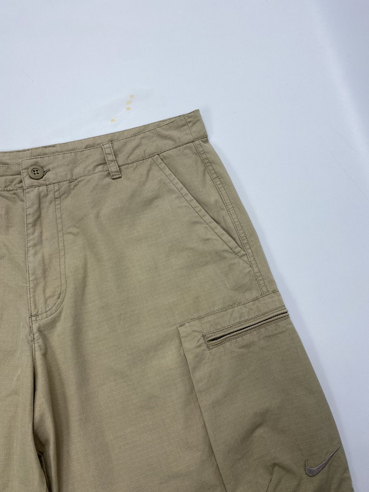 Nike 🔥LASTDROP🔥 Cargo Swoosh Ripstop Multipockets Beige Shorts Size US 36 / EU 52 - 5 Thumbnail