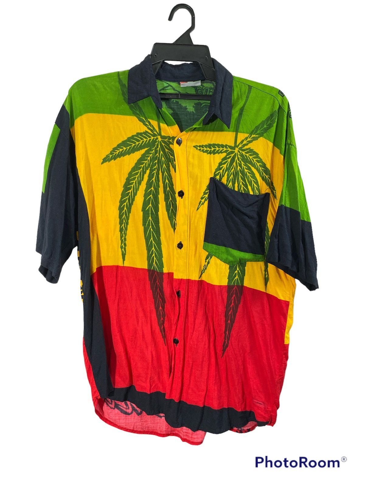 Bob Marley × Designer rasta factory x bob marley tri-colour big print 100 rayon Size US M / EU 48-50 / 2 - 2 Thumbnail