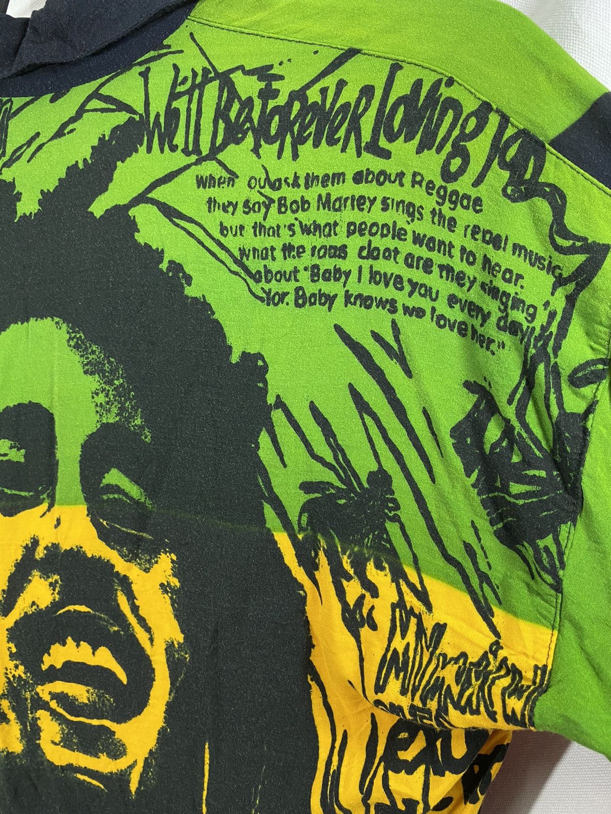Bob Marley × Designer rasta factory x bob marley tri-colour big print 100 rayon Size US M / EU 48-50 / 2 - 4 Thumbnail