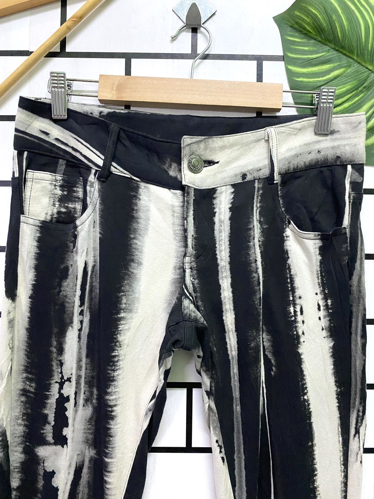 Japanese Brand Skinny Lip Striped Rick Owen Style Skinny legging Size US 29 - 3 Thumbnail