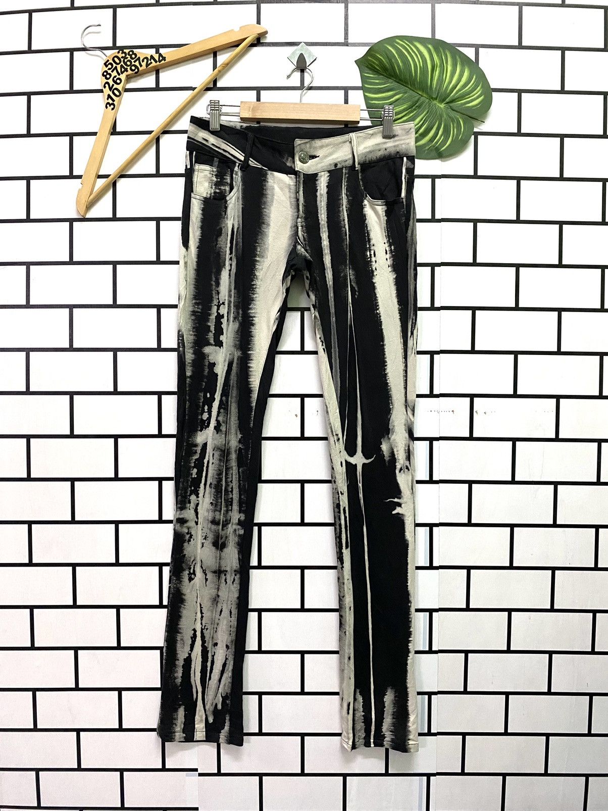 Japanese Brand Skinny Lip Striped Rick Owen Style Skinny legging Size US 29 - 1 Thumbnail
