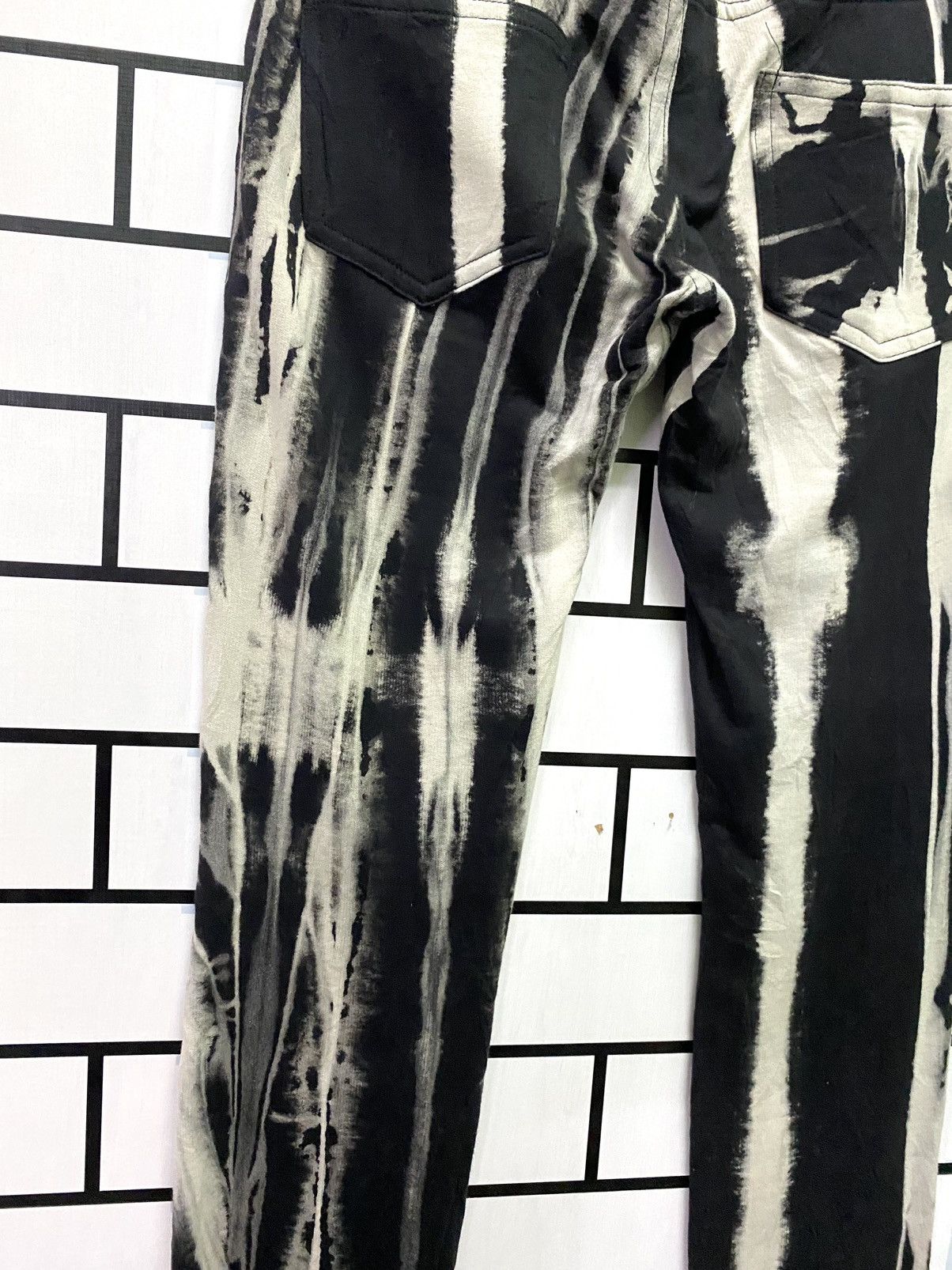 Japanese Brand Skinny Lip Striped Rick Owen Style Skinny legging Size US 29 - 14 Thumbnail