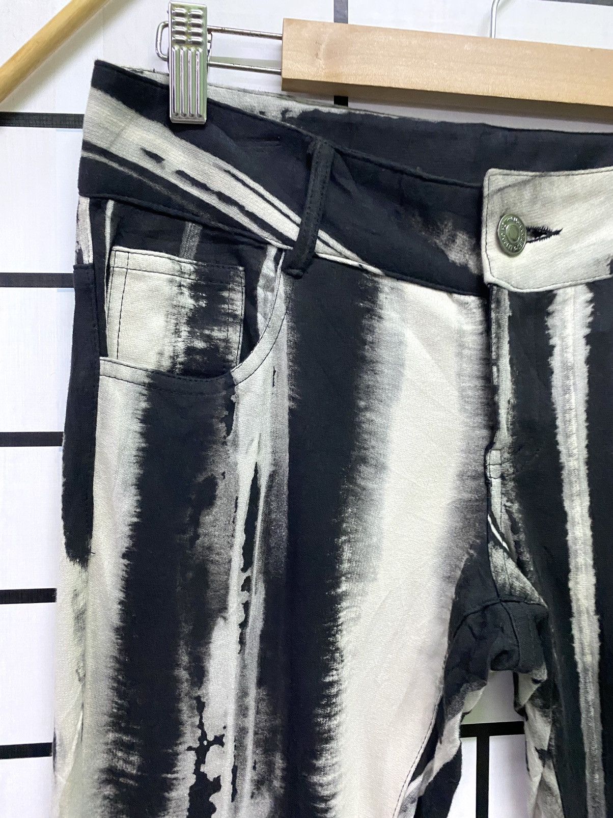 Japanese Brand Skinny Lip Striped Rick Owen Style Skinny legging Size US 29 - 4 Thumbnail