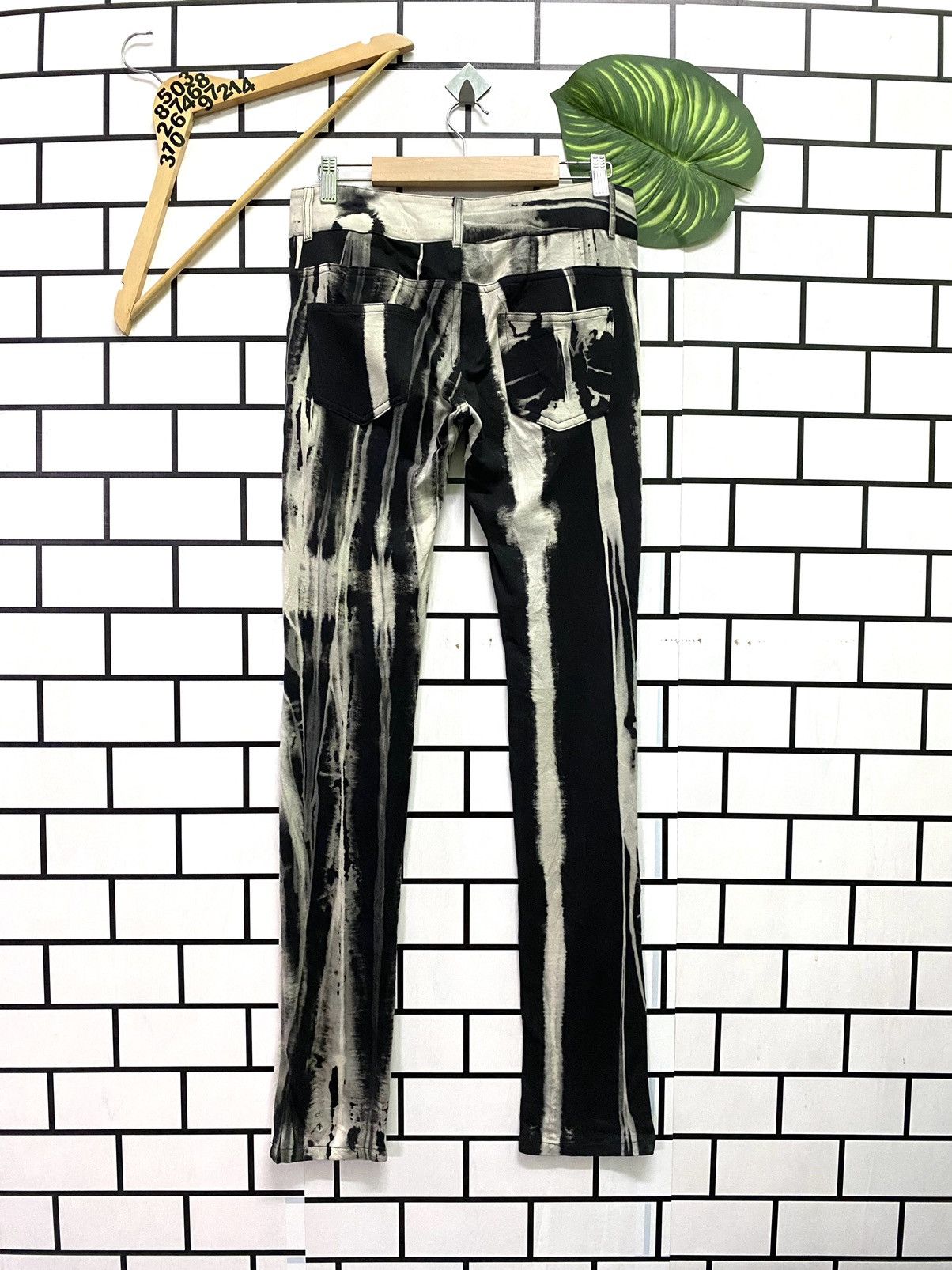 Japanese Brand Skinny Lip Striped Rick Owen Style Skinny legging Size US 29 - 2 Thumbnail