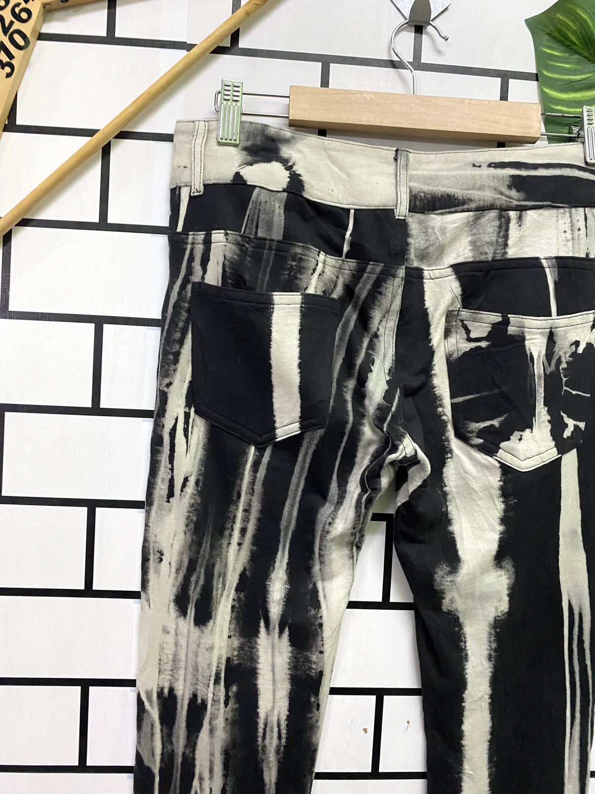 Japanese Brand Skinny Lip Striped Rick Owen Style Skinny legging Size US 29 - 12 Thumbnail