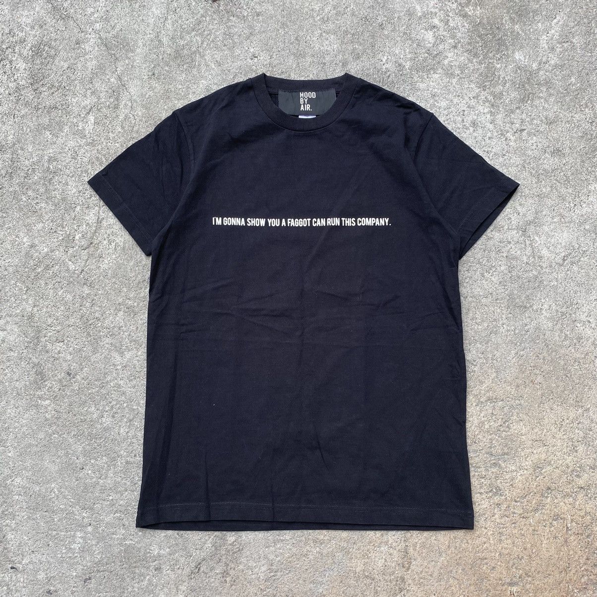 image of Hood By Air - Faggot Tee in Black, Men's (Size Medium)