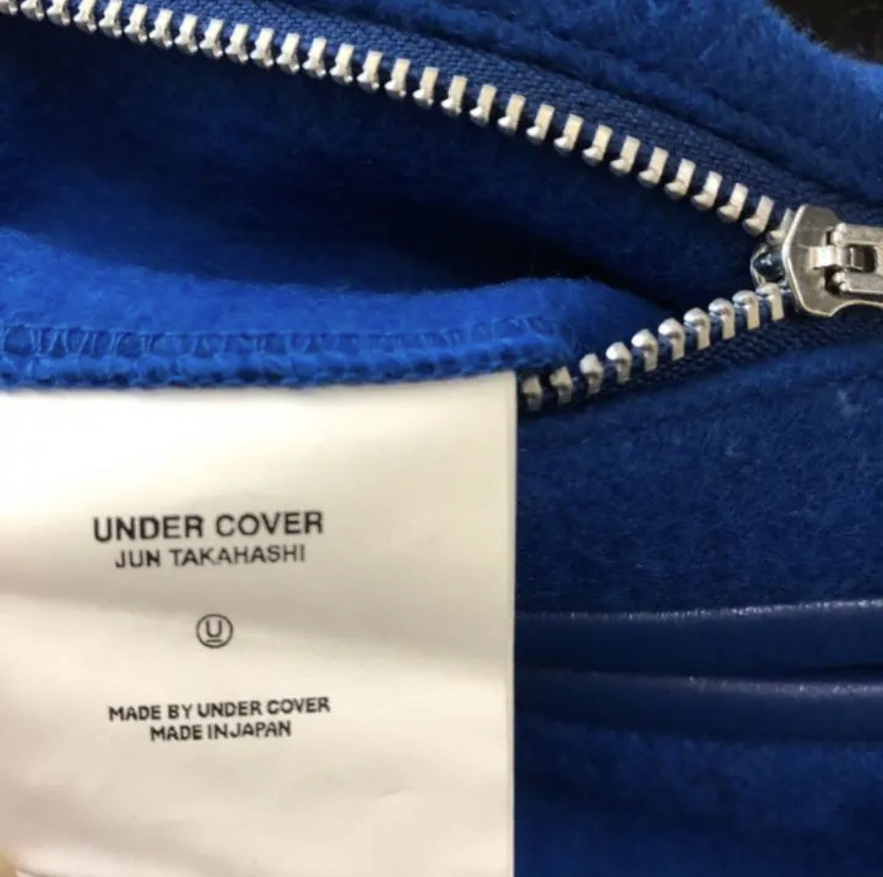 Jun Takahashi Undercover FW 2001-2002 D.A.V.F leather sleeve jacket Size US L / EU 52-54 / 3 - 9 Thumbnail