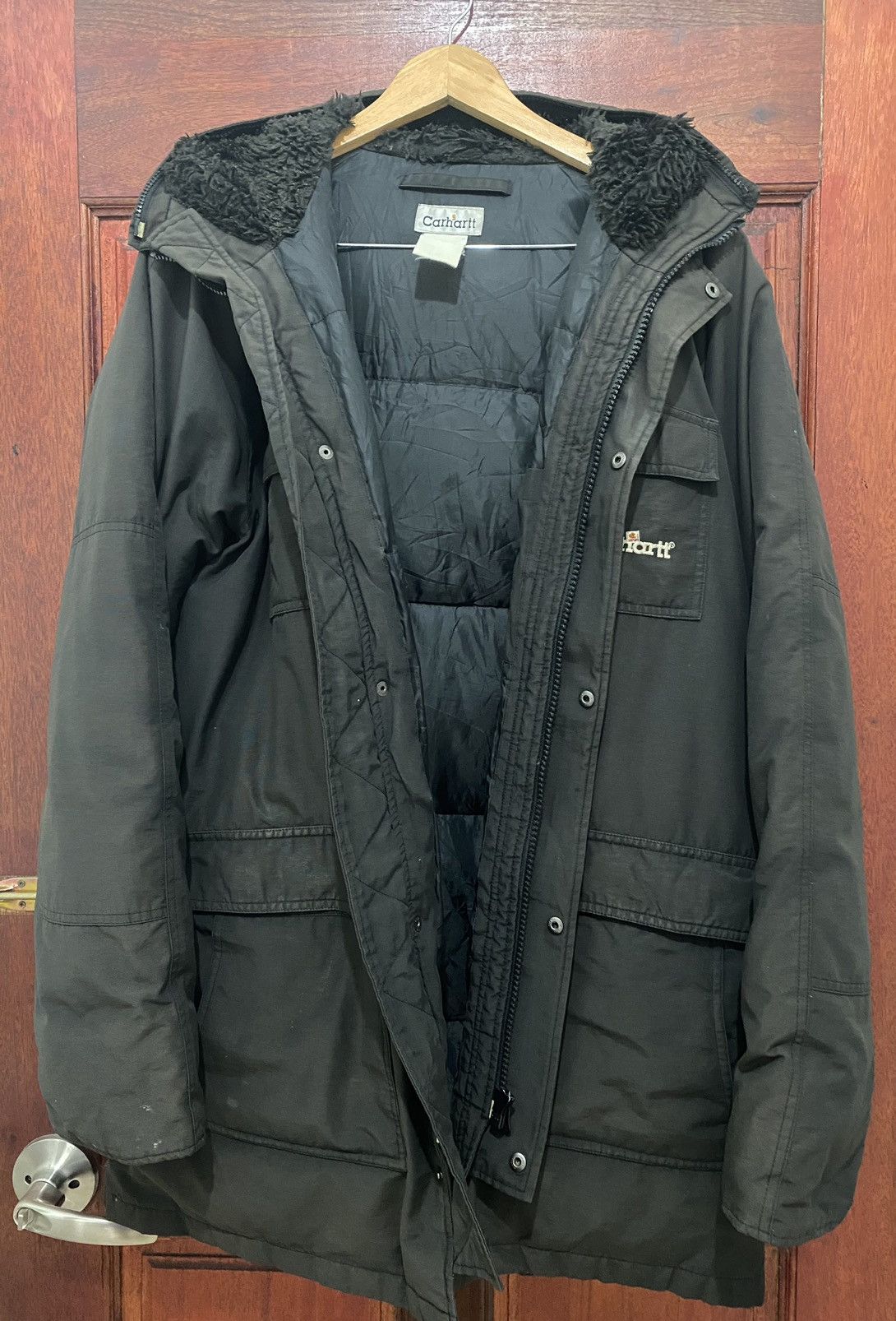 Carhartt × Carhartt Wip Carhartt Down Puffer Jacket Logo Parkas Size US L / EU 52-54 / 3 - 3 Thumbnail