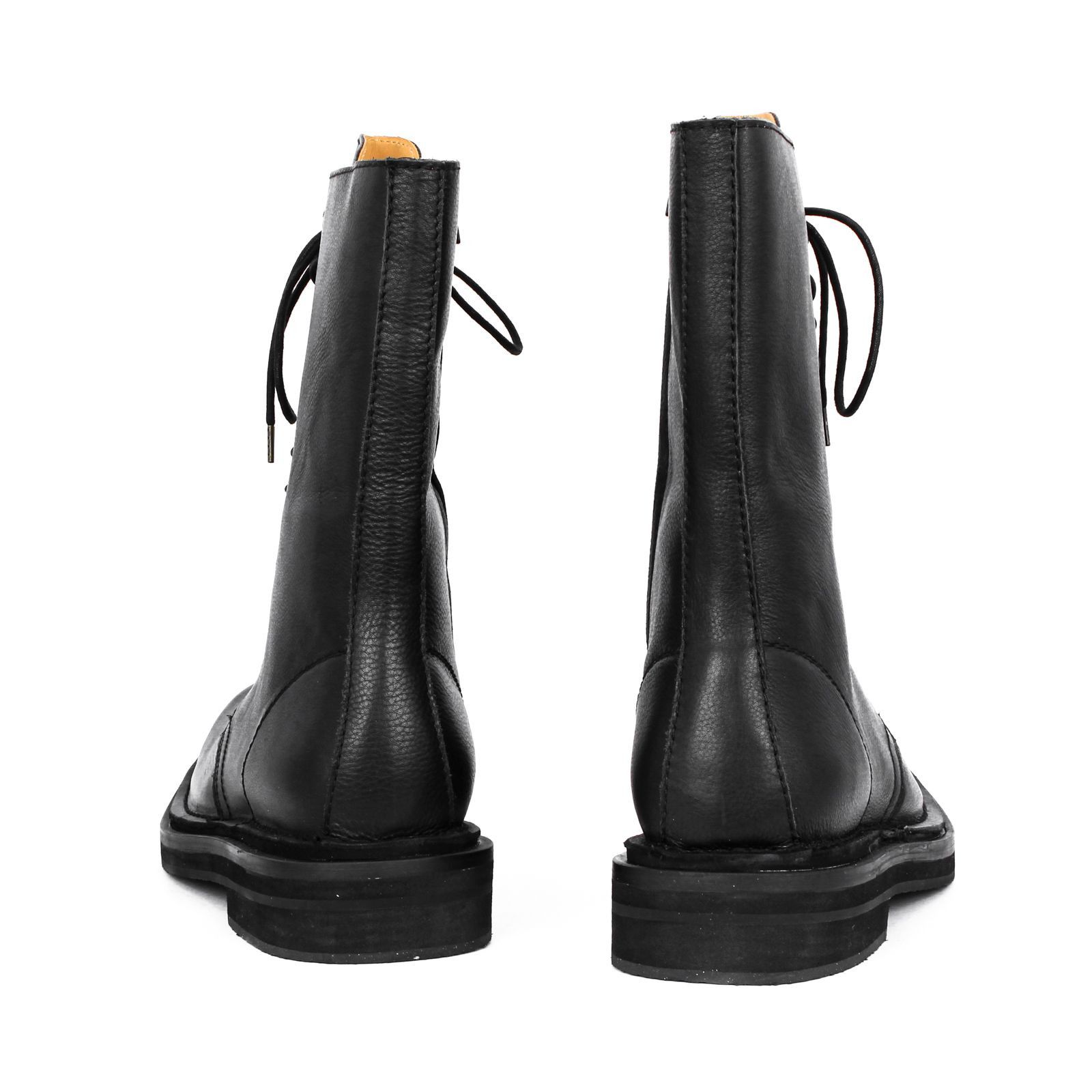 Yohji Yamamoto 21AW MAT OILED LEATHER MILITARY BOOTS Size US 10 / EU 43 - 8 Thumbnail