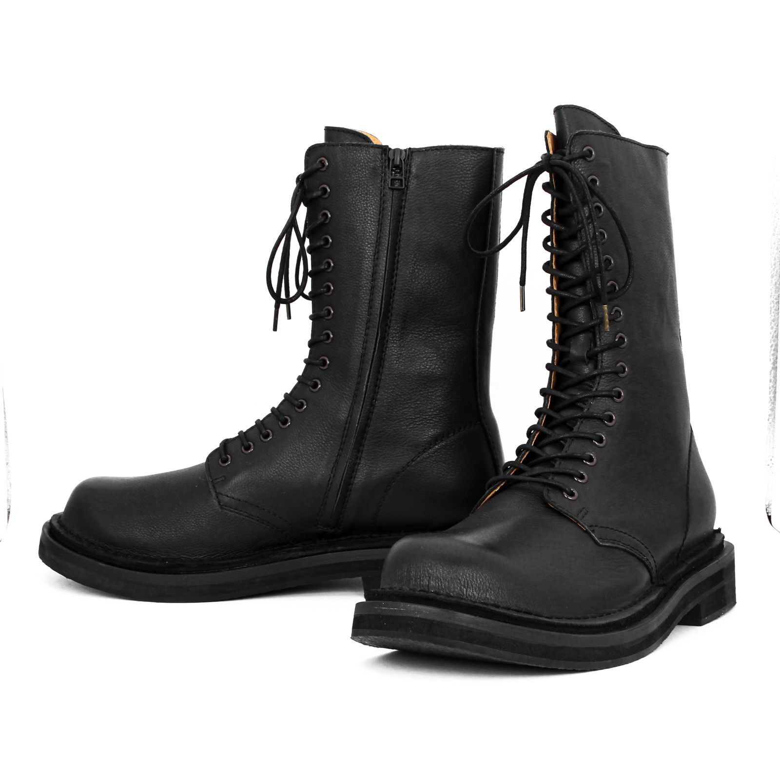 Yohji Yamamoto 21AW MAT OILED LEATHER MILITARY BOOTS Size US 10 / EU 43 - 7 Thumbnail