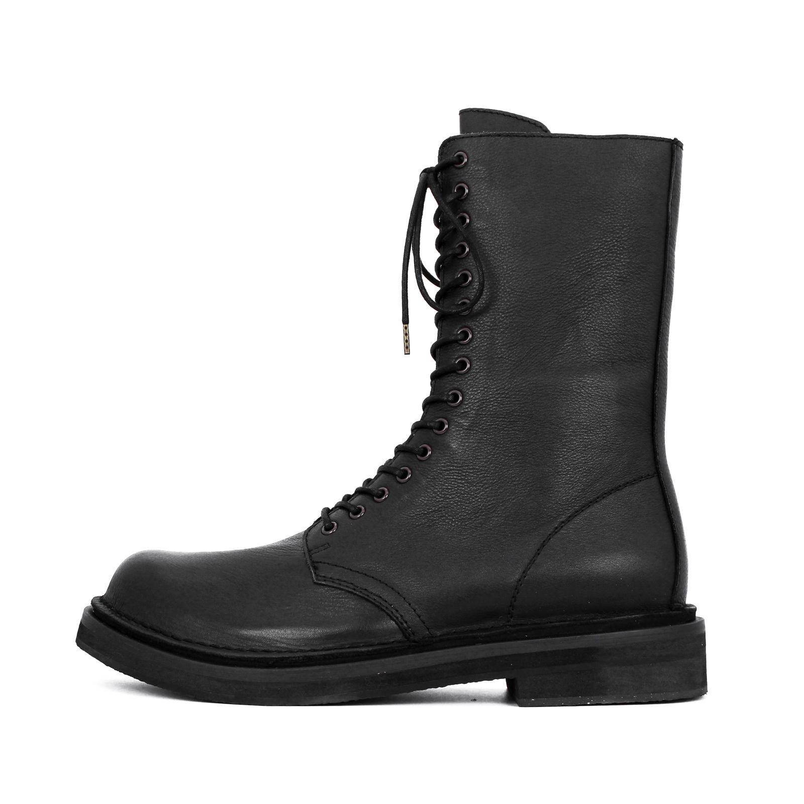 Yohji Yamamoto 21AW MAT OILED LEATHER MILITARY BOOTS Size US 10 / EU 43 - 9 Thumbnail