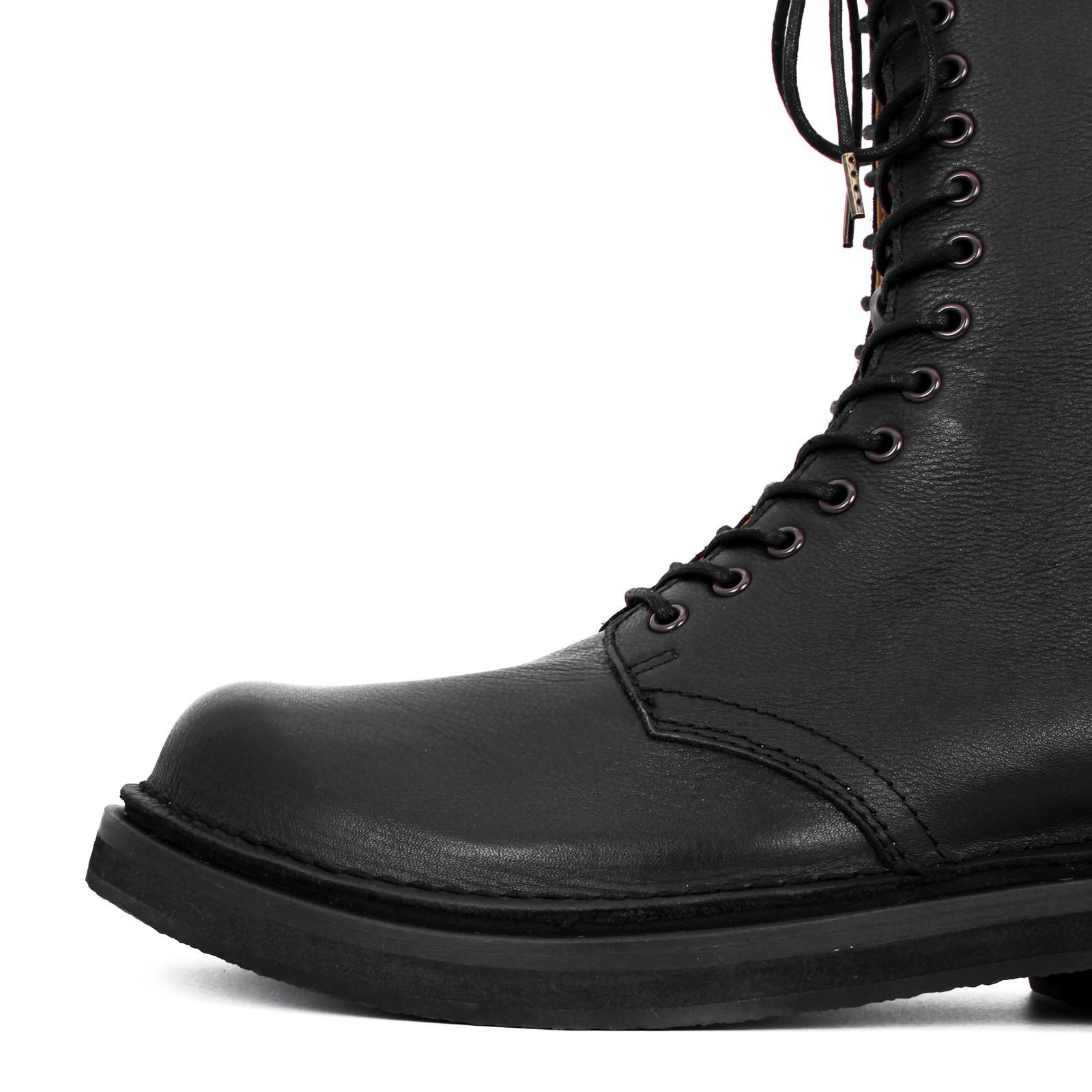 Yohji Yamamoto 21AW MAT OILED LEATHER MILITARY BOOTS Size US 10 / EU 43 - 11 Thumbnail