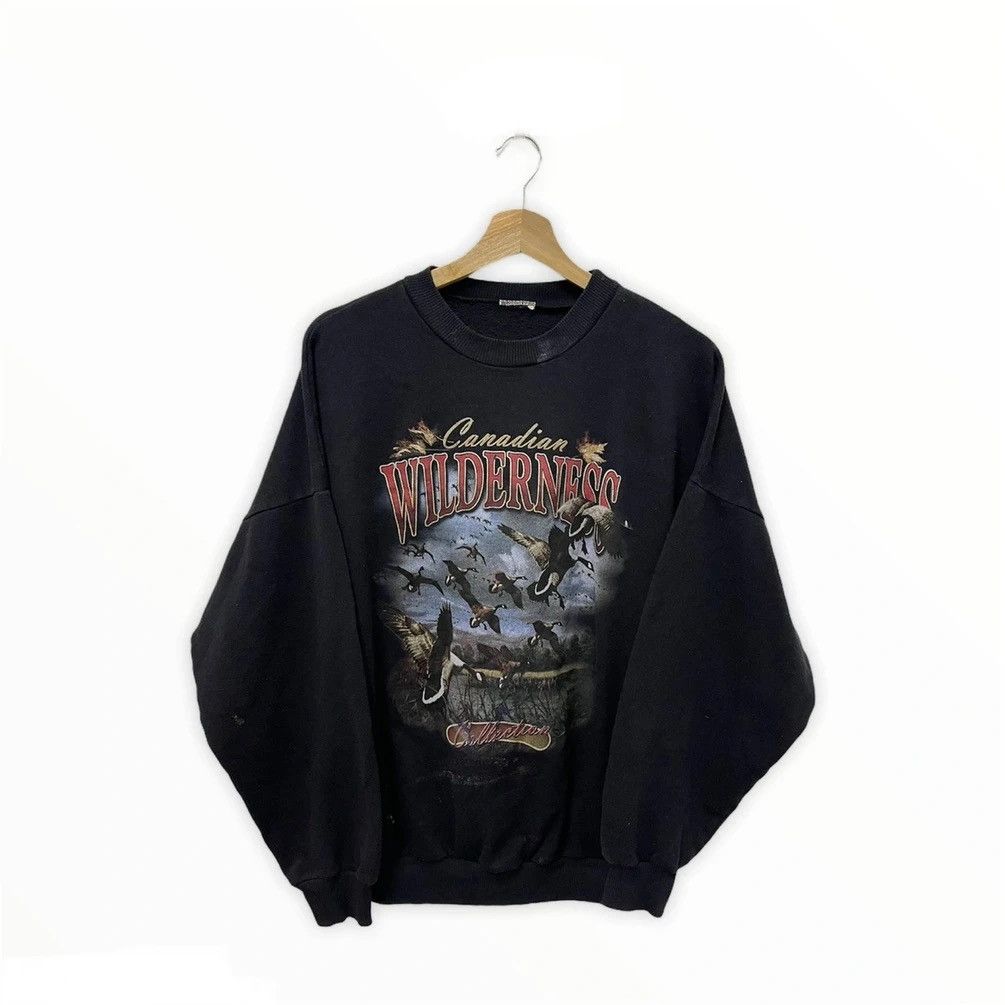 Vintage Canadian Wilderness Art Sweatshirt
