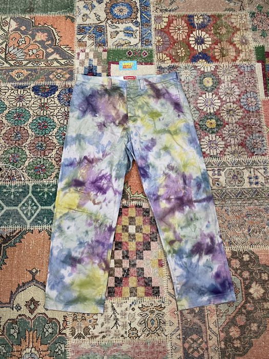 Supreme SS21 Supreme Pin Up Chino Tie Dye Pants size 36 | Grailed