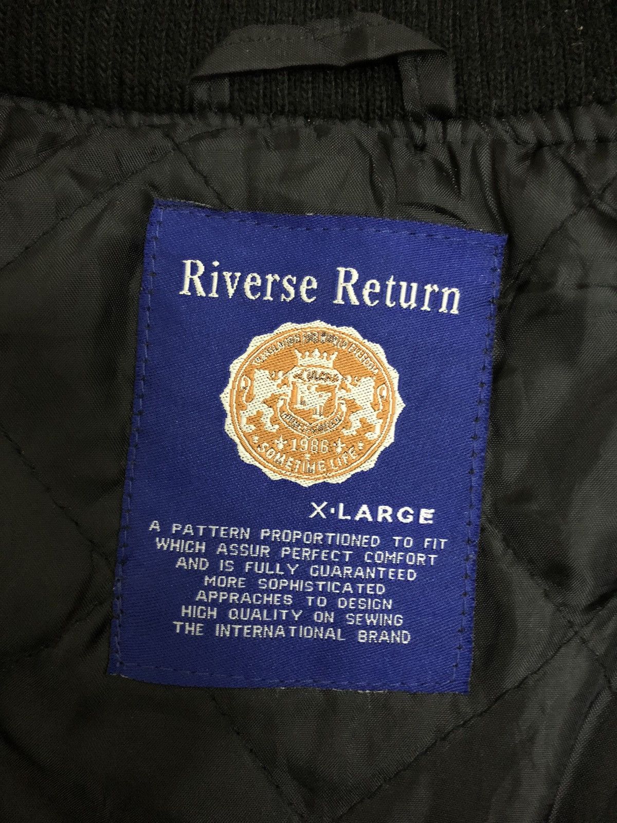 Vintage RARE‼️Vintage Skulls Patchwork Wool Varsity Jacket Size US XL / EU 56 / 4 - 12 Thumbnail