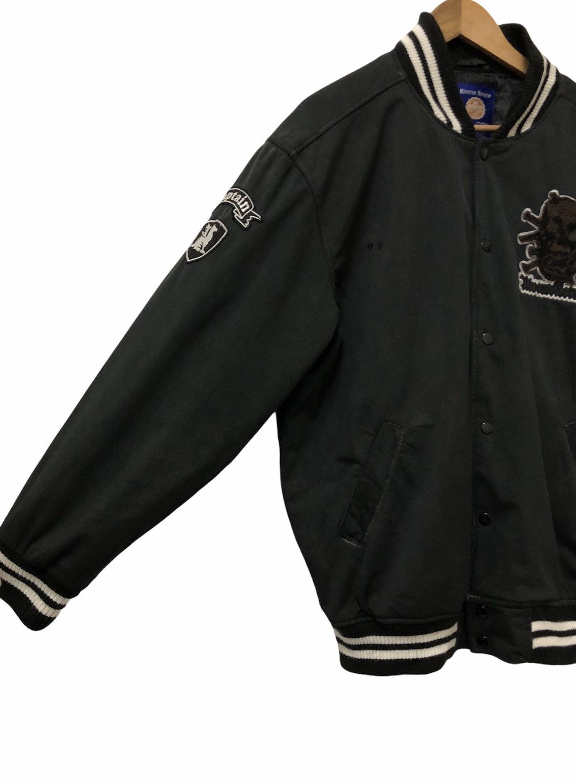 Vintage RARE‼️Vintage Skulls Patchwork Wool Varsity Jacket Size US XL / EU 56 / 4 - 6 Thumbnail