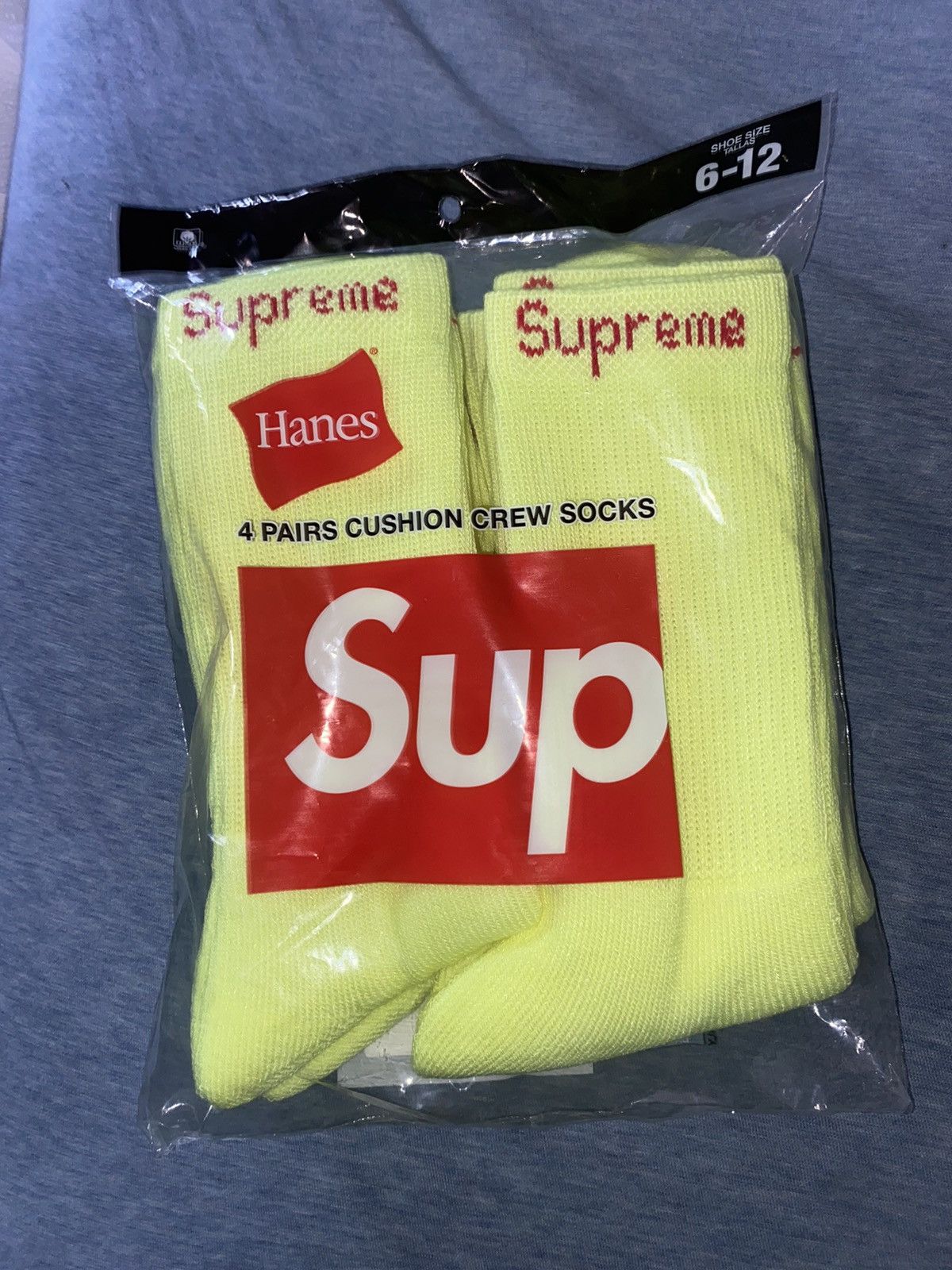 Supreme Supreme/Hanes Socks (1 PAIR) Size ONE SIZE - 2 Thumbnail