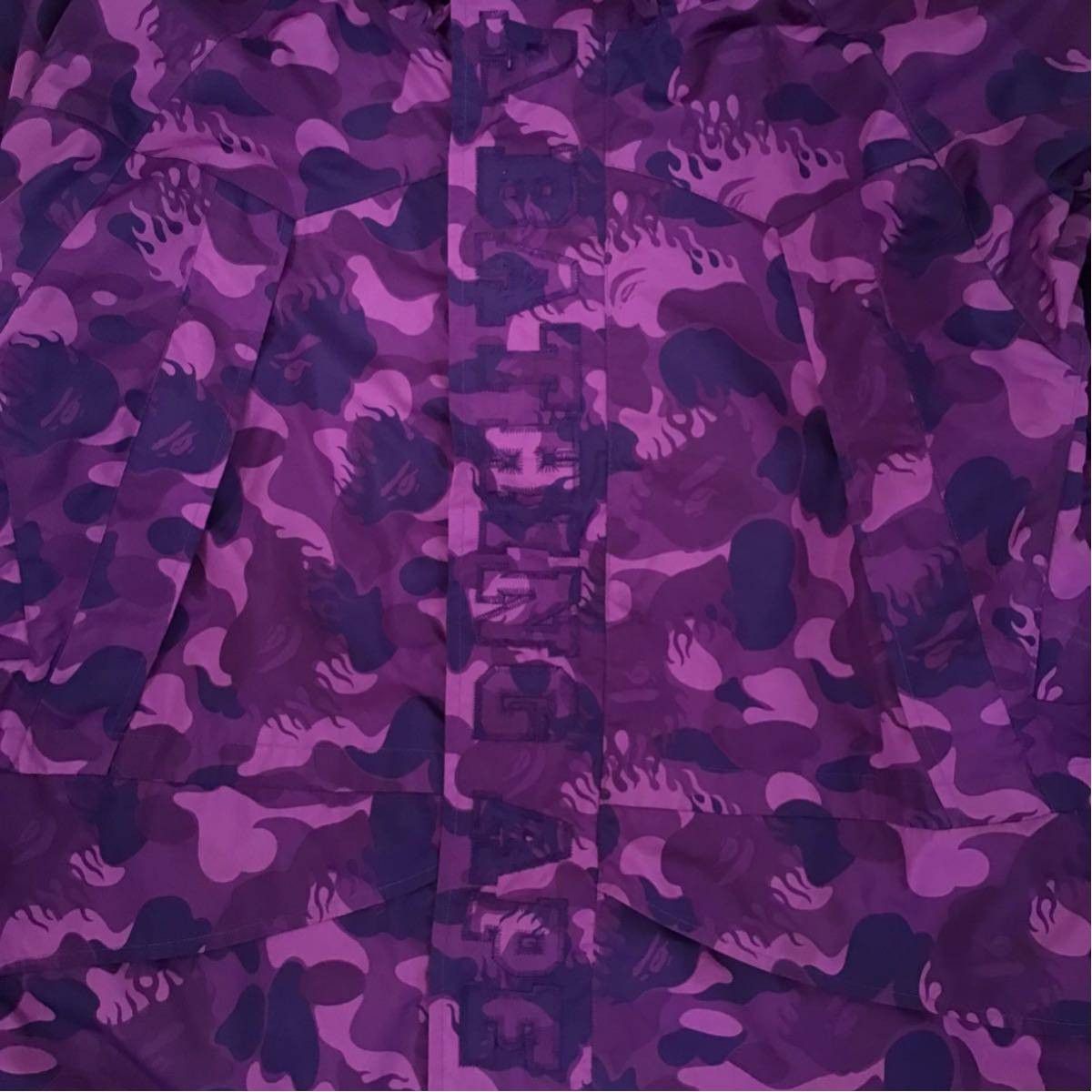 Bape BAPE Fire camo Snowboard jacket purple camo flame ape Size US S / EU 44-46 / 1 - 2 Thumbnail