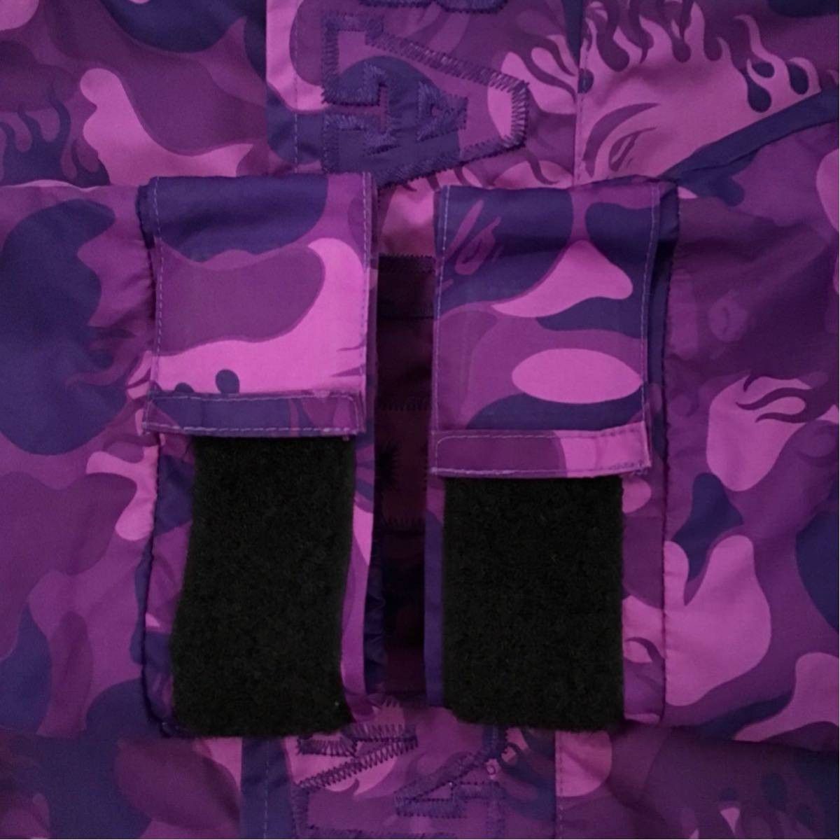 Bape BAPE Fire camo Snowboard jacket purple camo flame ape Size US S / EU 44-46 / 1 - 6 Thumbnail
