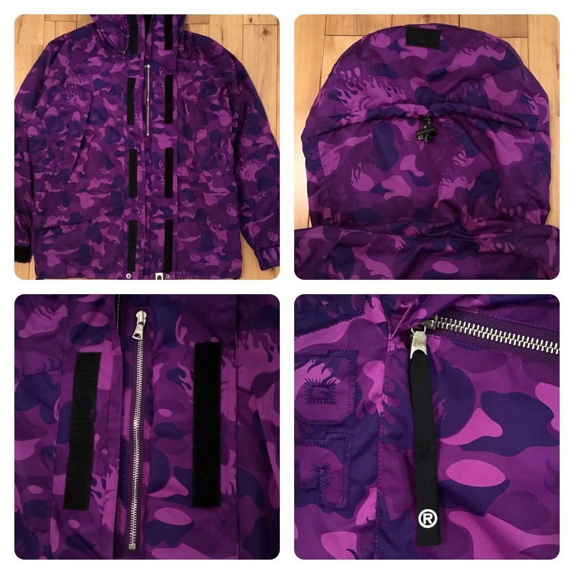 Bape BAPE Fire camo Snowboard jacket purple camo flame ape Size US S / EU 44-46 / 1 - 7 Thumbnail