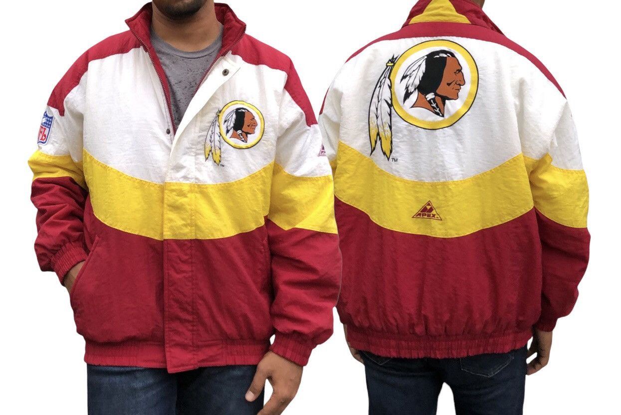 VINTAGE 90S NFL WASHINGTON deals REDSKINS VARSITY JACKET DOUBLE-SIDED