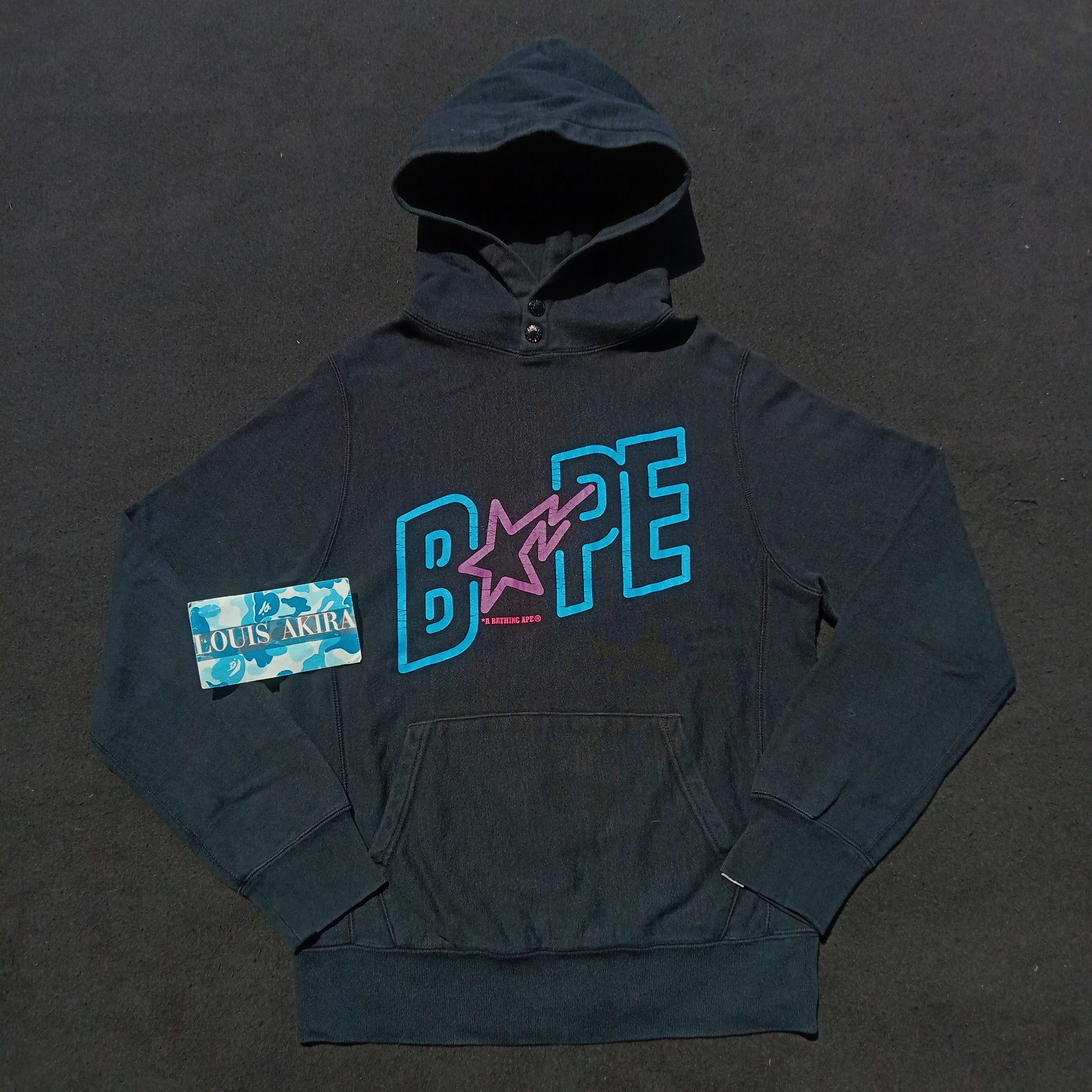 Bape Bape Sta Neon Pullover Hoodie (2005) Size S / US 4 / IT 40 - 1 Thumbnail