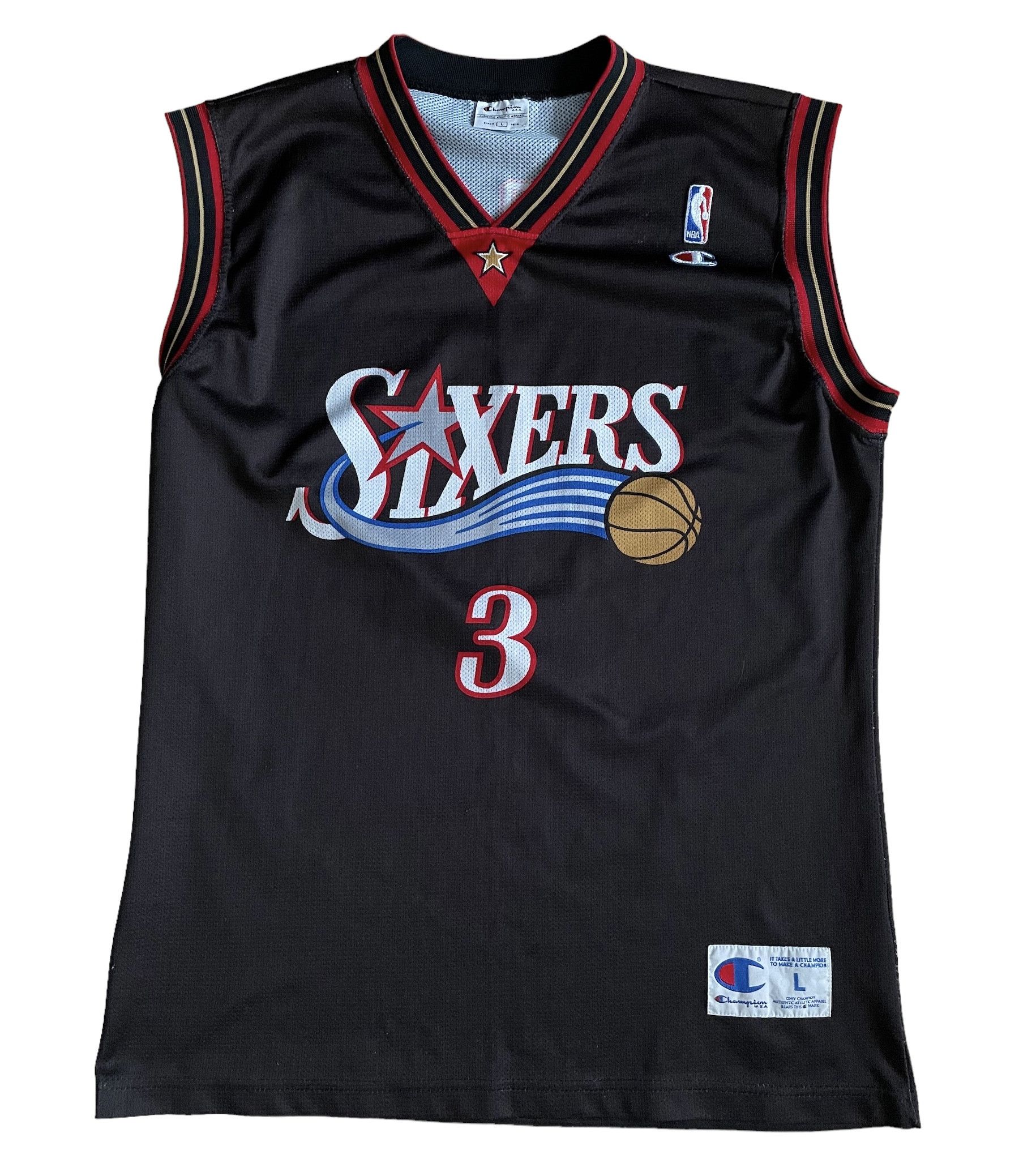 Vintage NBA Philadelphia Sixers 76ers Iverson #3 Jersey y2k