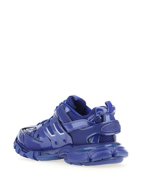 Balenciaga o1s1rm0423 Men's Track faux-leather sneakers in Blue Size US 13 / EU 46 - 3 Thumbnail