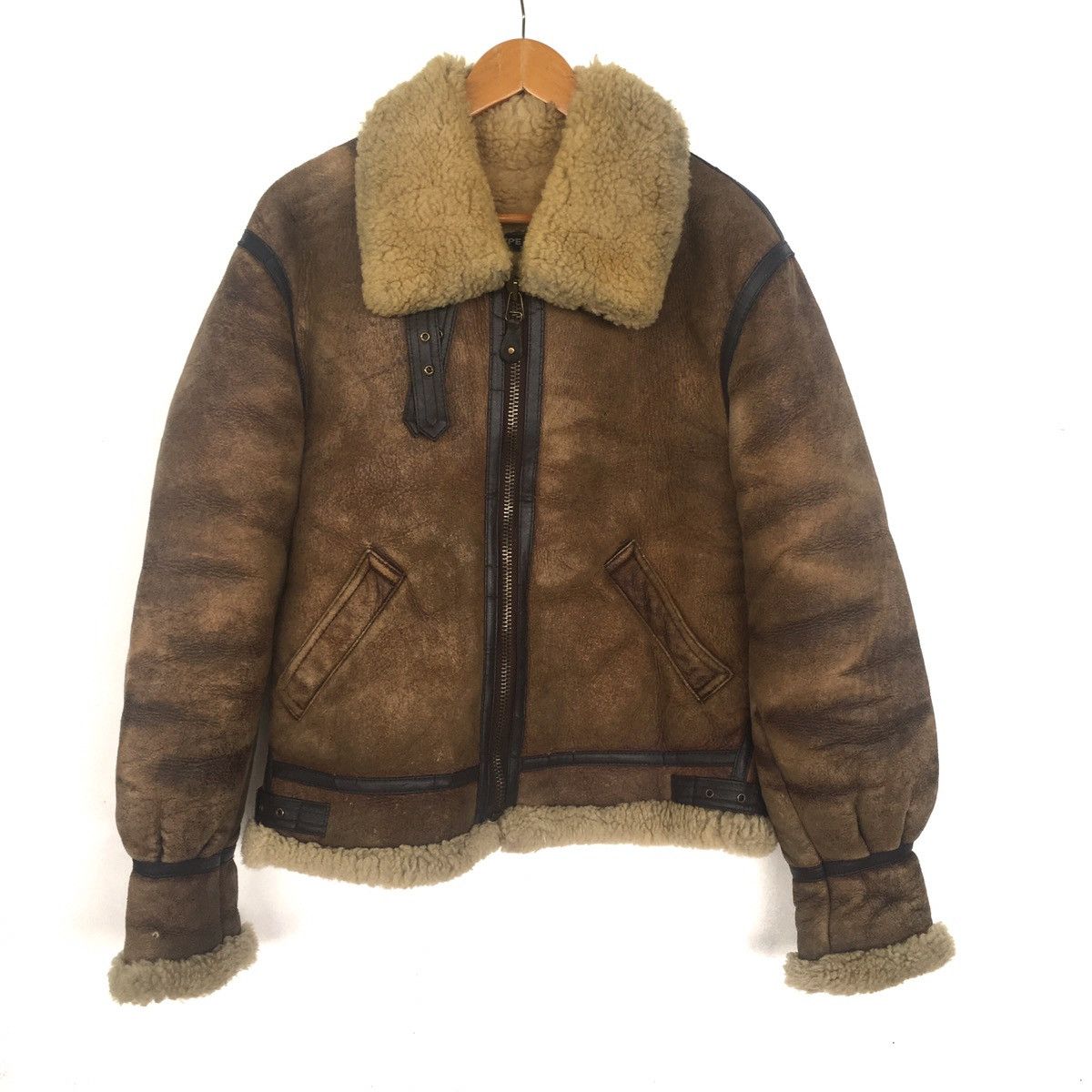 Vintage Type B-3 Sheepskin Flight Shearling x Harley Davidson Jacket ...