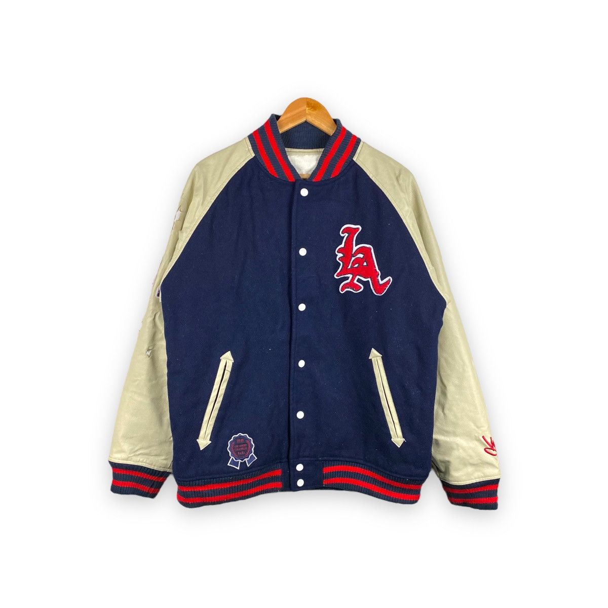 Leather Jacket Varsity Jacket Vintage Vintage 90 S The Conart Los