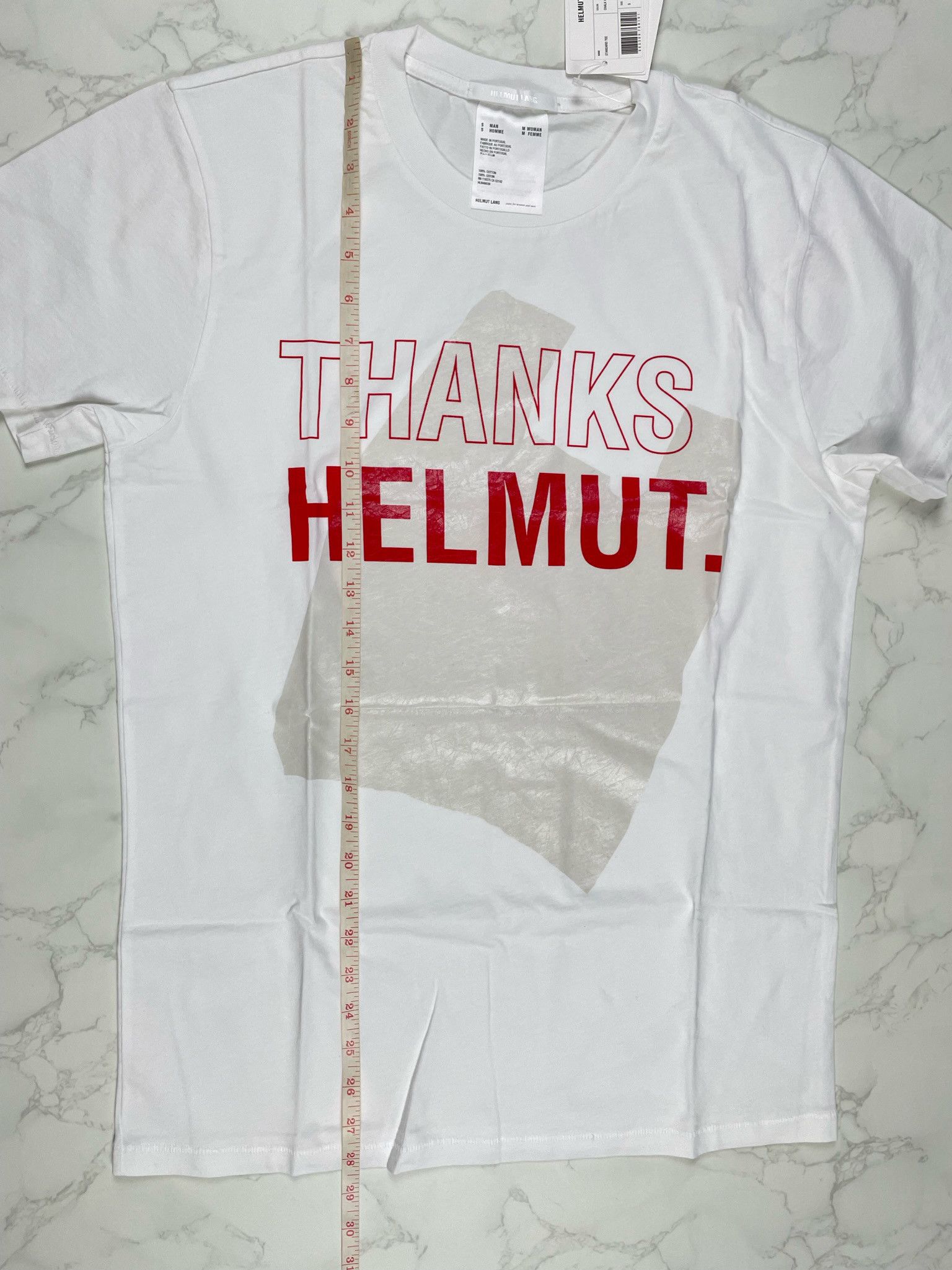 Helmut Lang 🔥65% OFF🔥 [SALE] Helmut Lang White Standard Print Tee Size US S / EU 44-46 / 1 - 6 Thumbnail