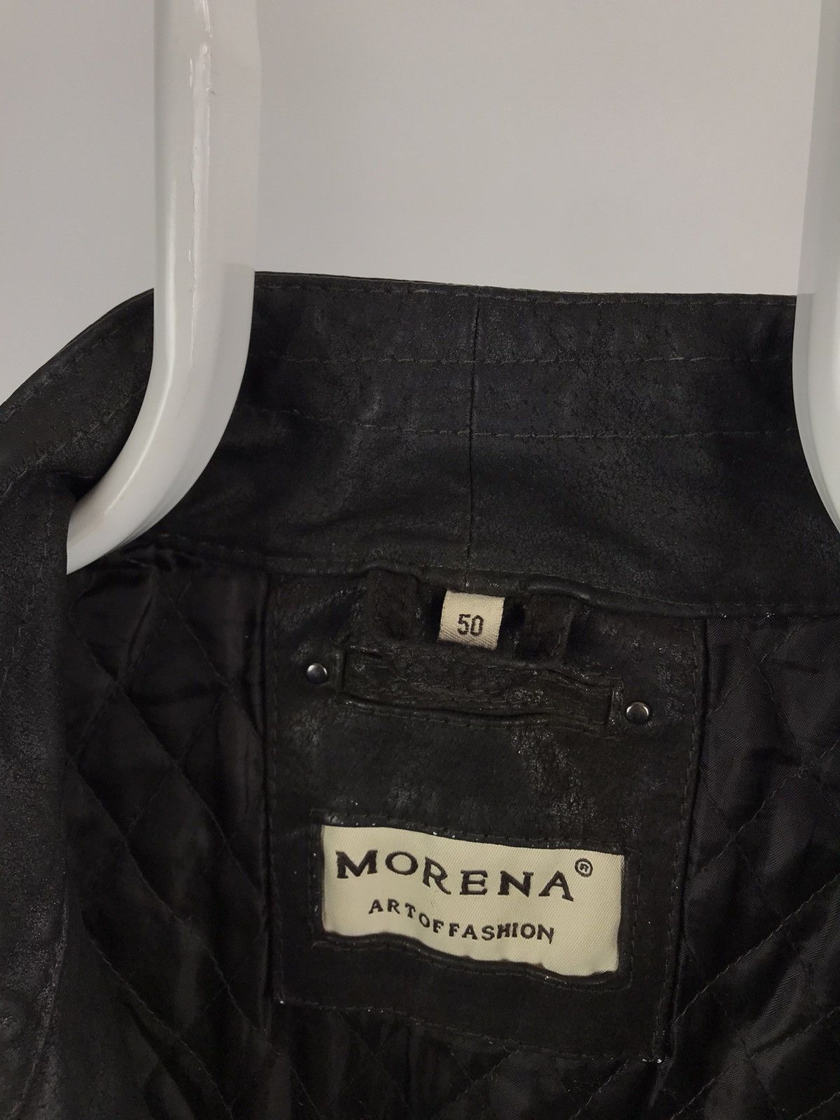 Vintage Vintage Morena Art Of Fashion Leather Long Coat Jacket Size US M / EU 48-50 / 2 - 4 Thumbnail