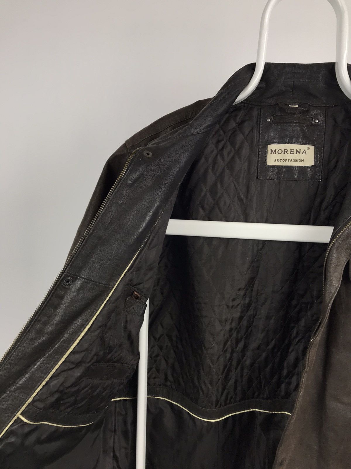Vintage Vintage Morena Art Of Fashion Leather Long Coat Jacket Size US M / EU 48-50 / 2 - 9 Thumbnail